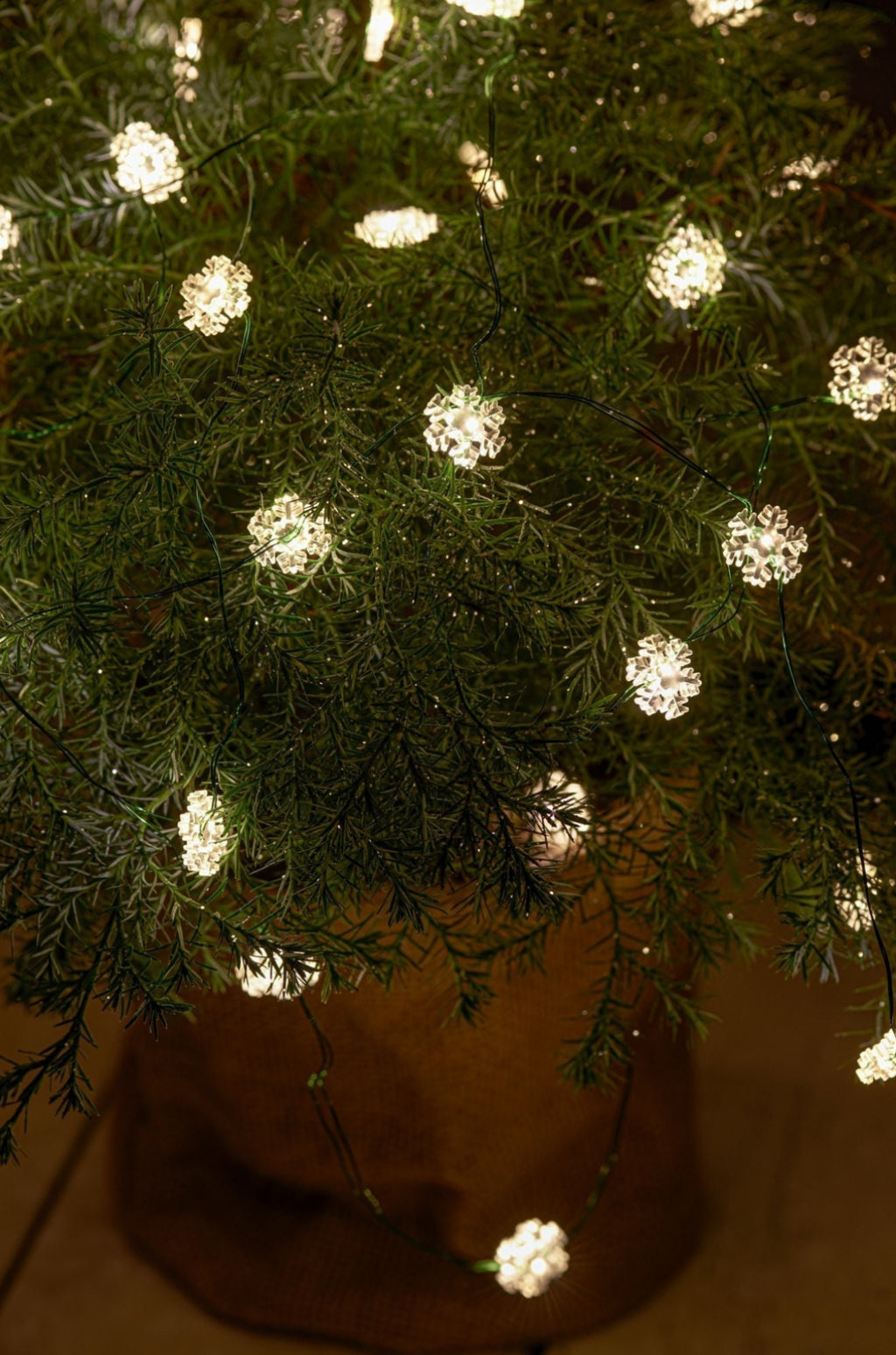 Sirius Nynne Snowflake Light Chain 40 Le Ds, Clear/Green