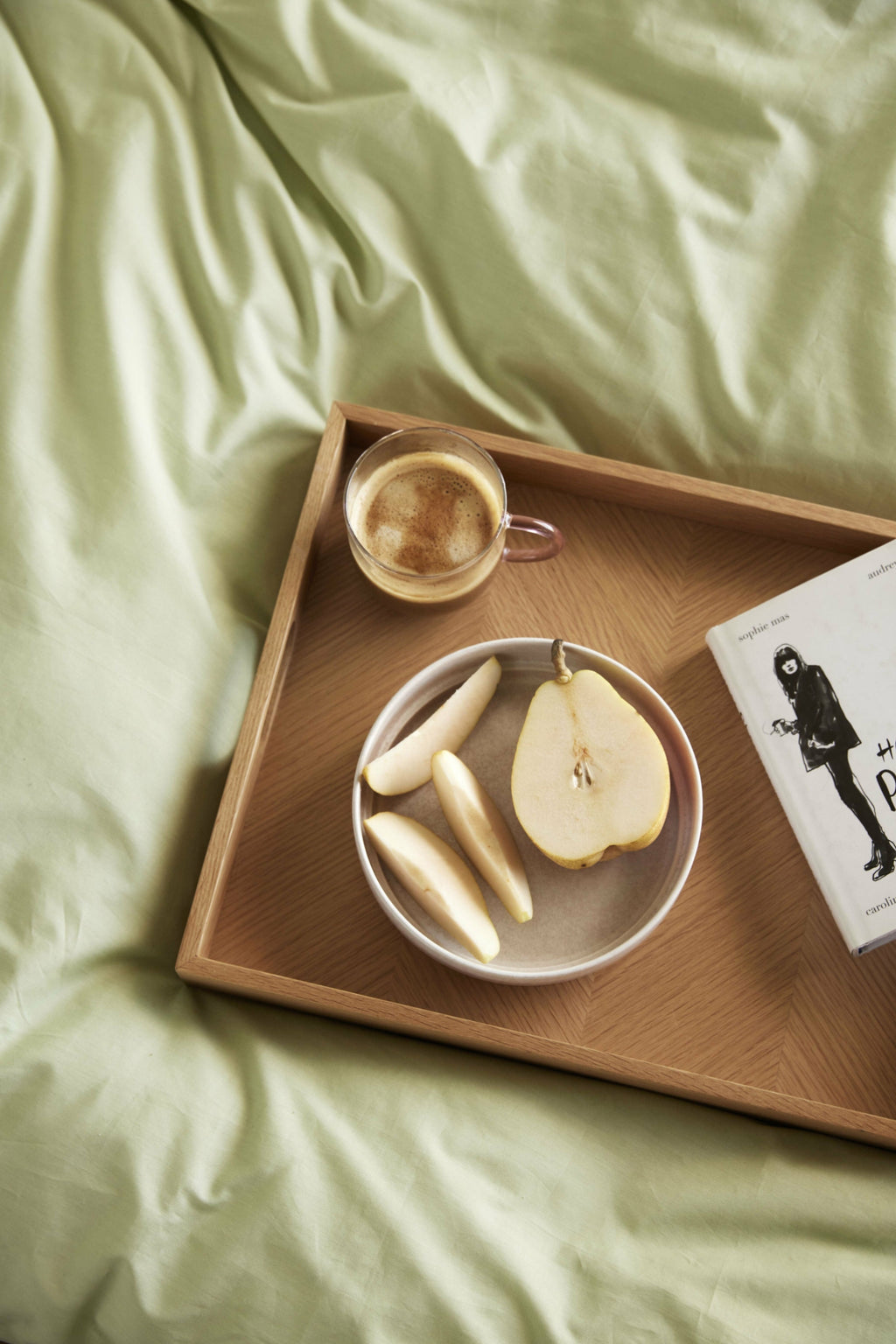 Hübsch Aki Bed Linen 60/200, Orange/Green