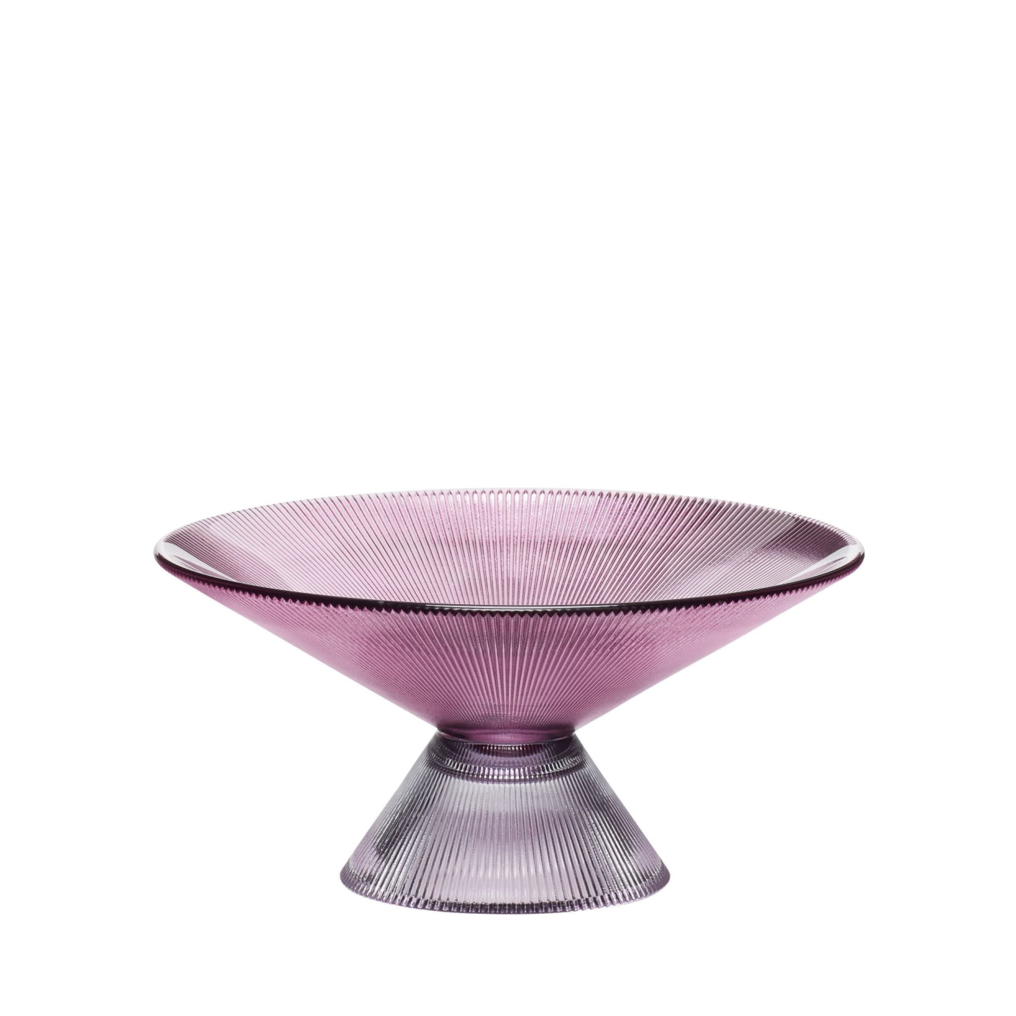 Hübsch Candy Bowl Glass Pink/Grey