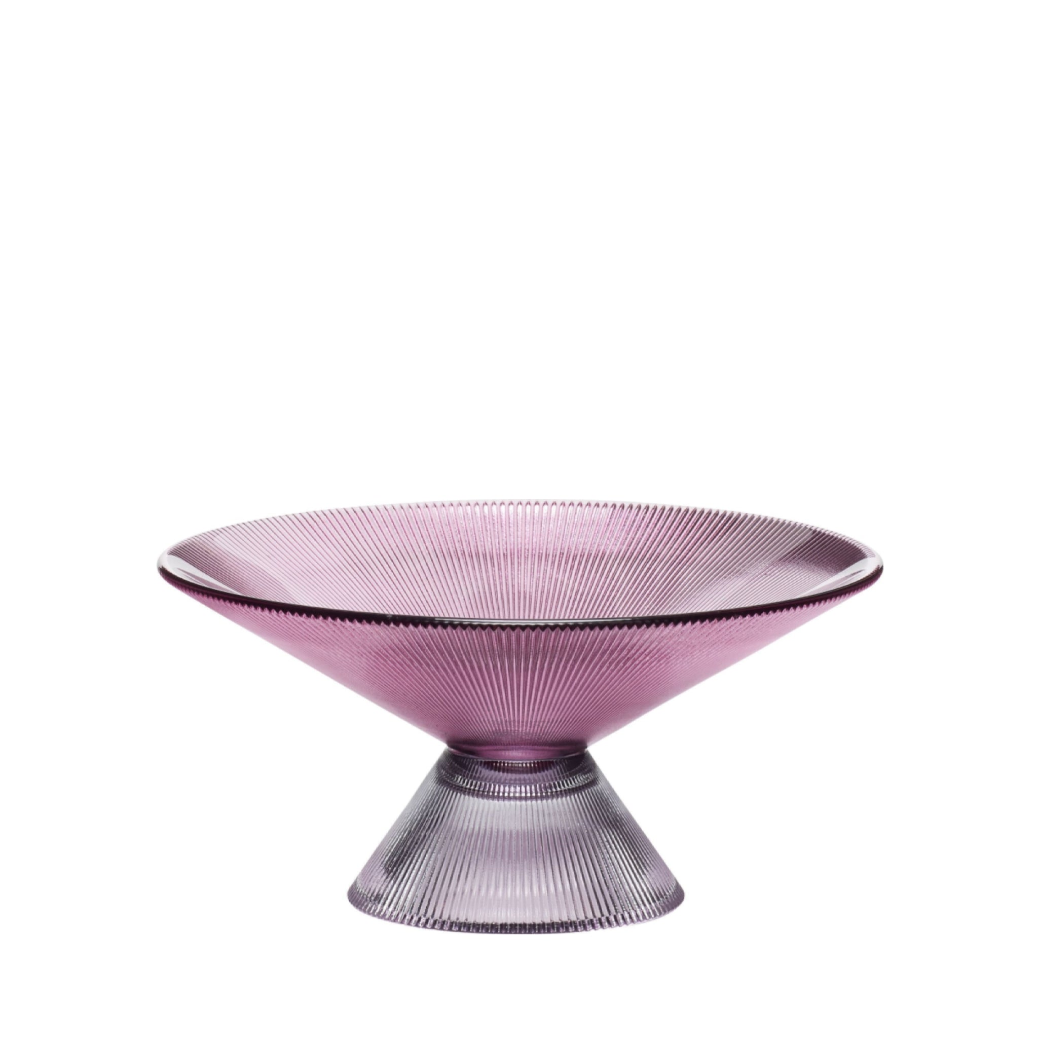 Hübsch Candy Bowl Glass Pink/Grey