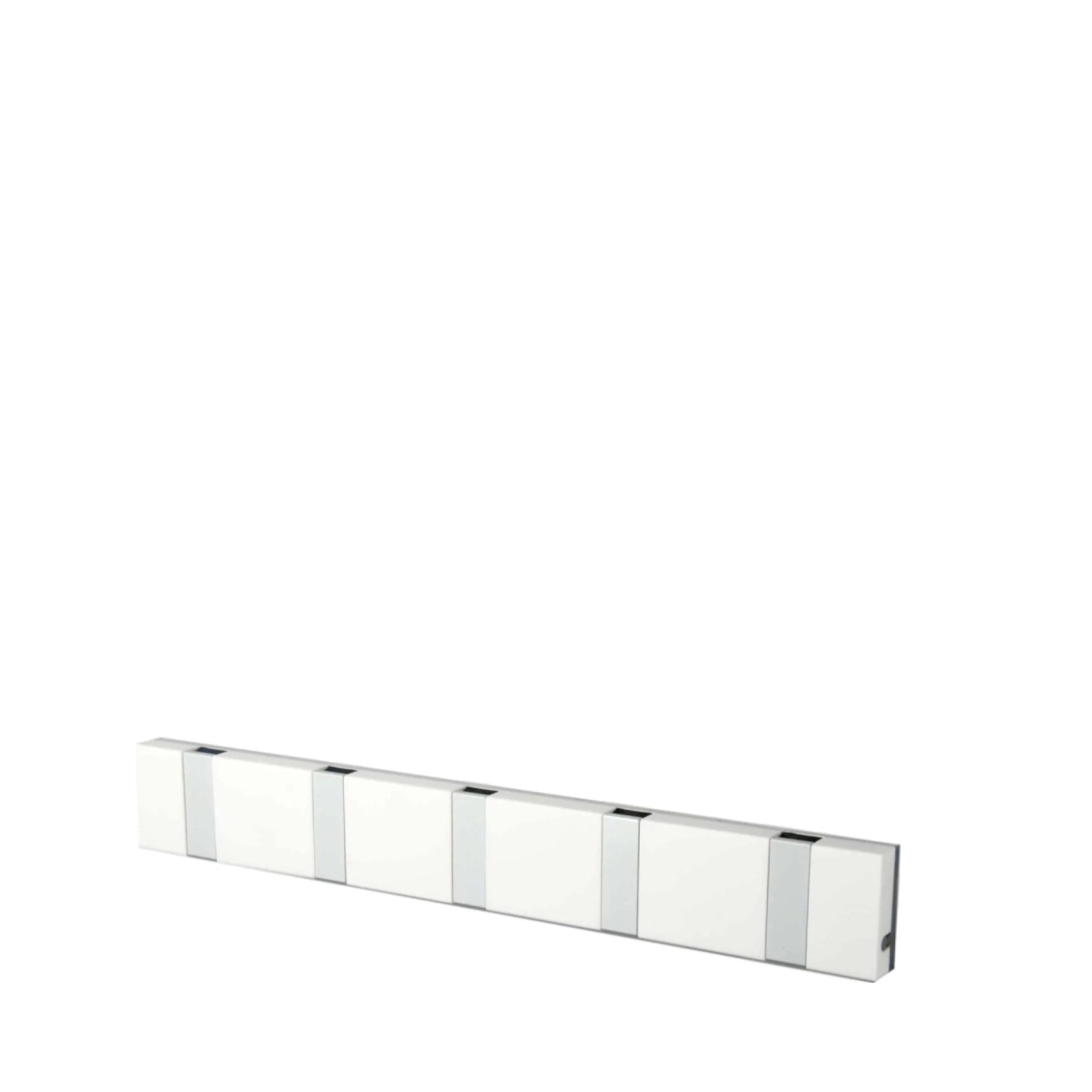 LOCA Knax Lite horizontal Coat Rack 5 hooks, Corian White/Grey