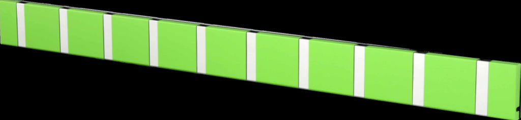 LOCA Knax horizontal Coat Rack 10 hooks, Lime/Grey