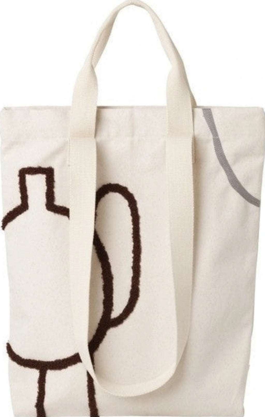 Ferm Living Tote Bag Mirage, Brown / Grey