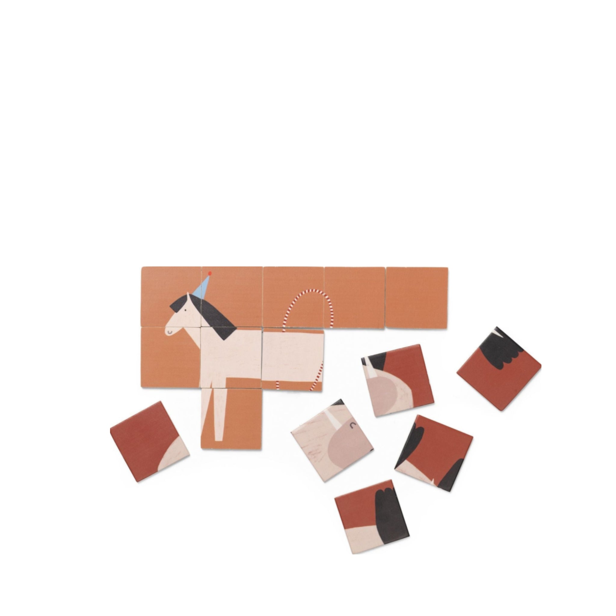 Ferm Living Two Sided Puzzle – Walrus/Horse, Multi