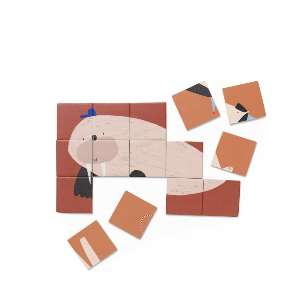 Ferm Living Two Sided Puzzle – Walrus/Horse, Multi