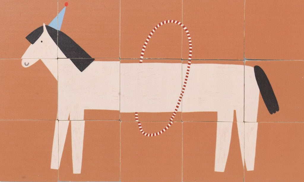 Ferm Living Two Sided Puzzle – Walrus/Horse, Multi