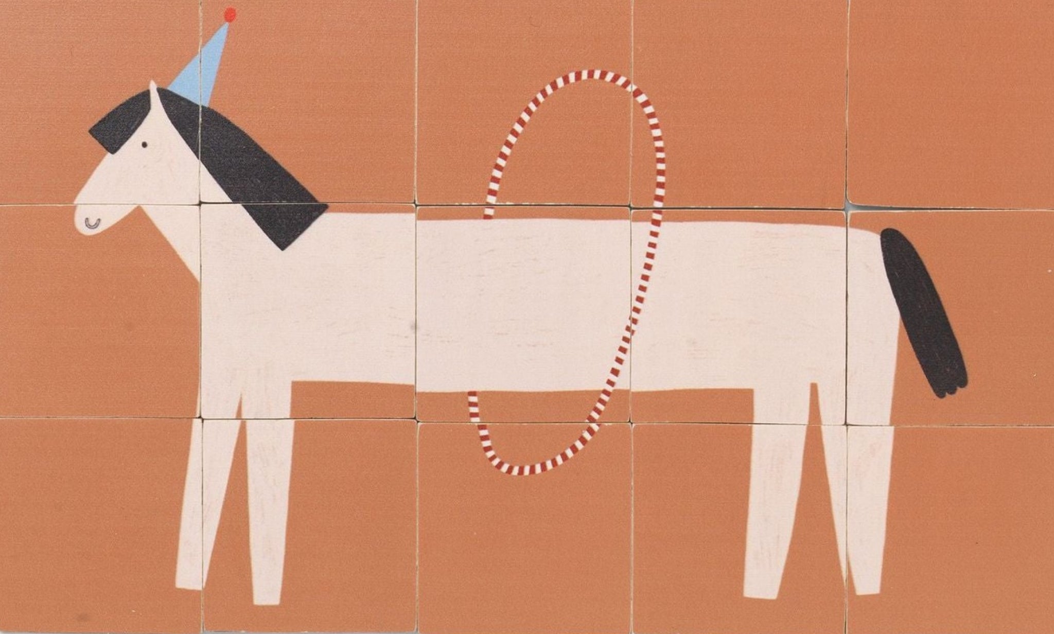 Ferm Living Two Sided Puzzle – Walrus/Horse, Multi