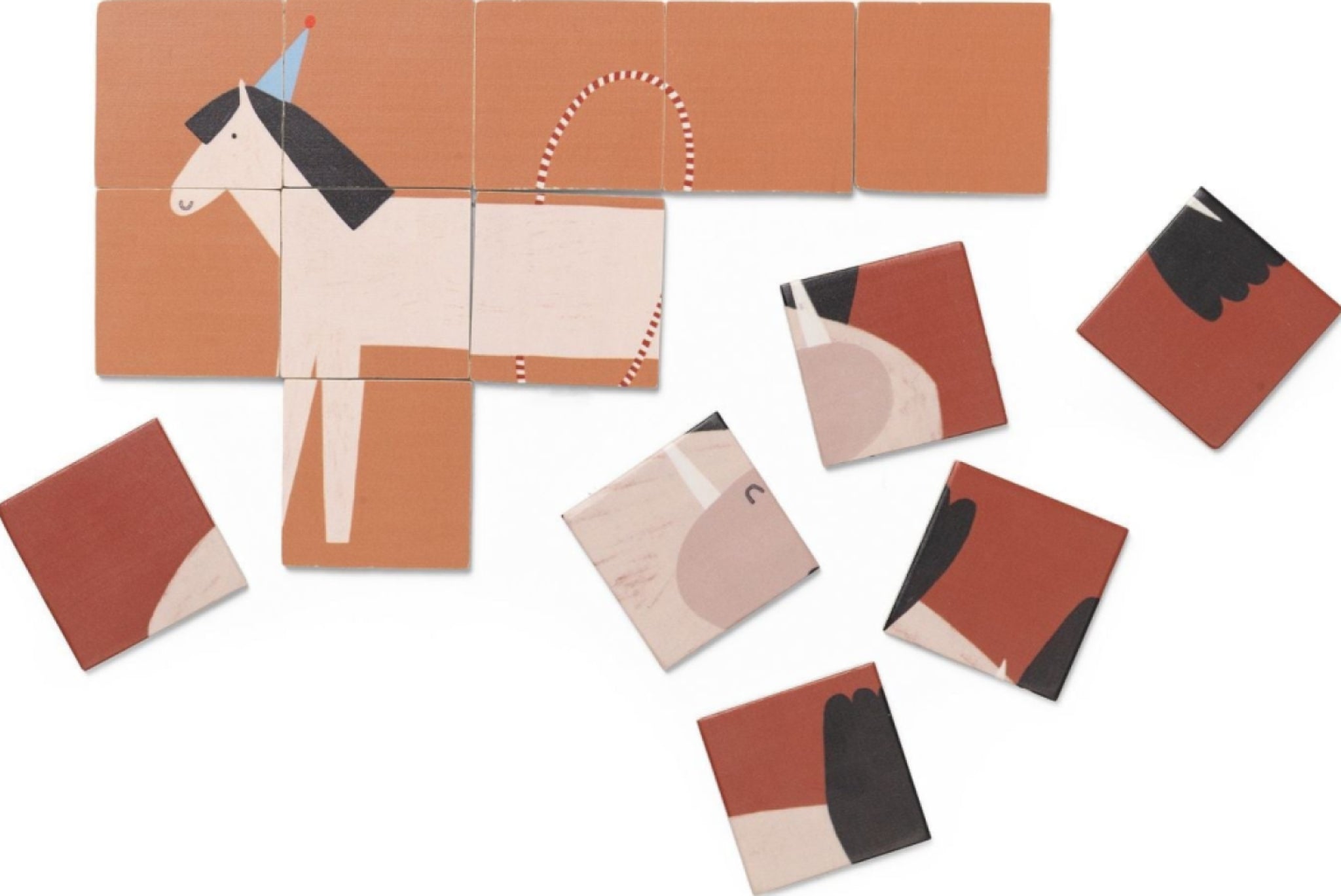 Ferm Living Two Sided Puzzle – Walrus/Horse, Multi