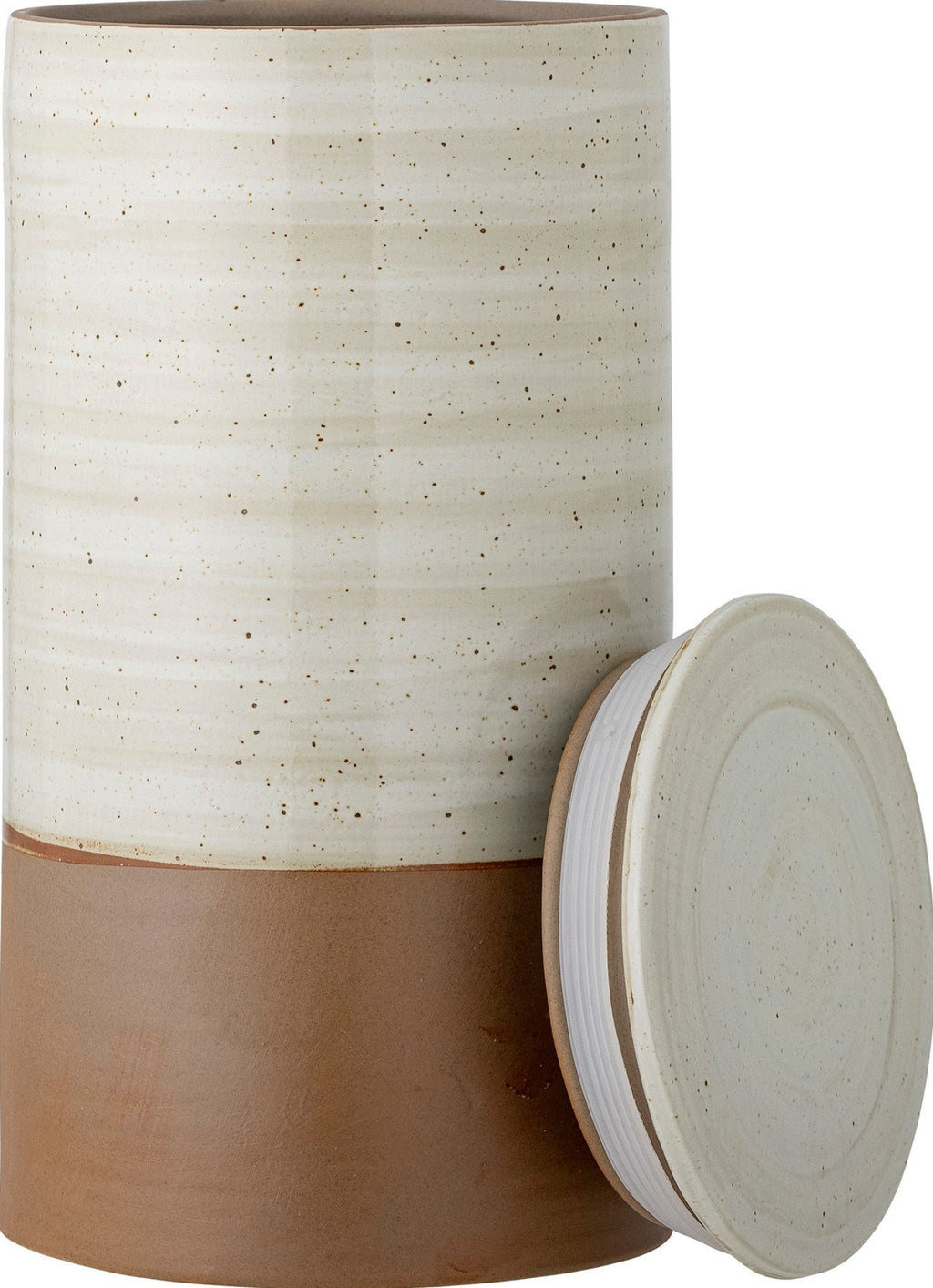 Bloomingville Okan Jar w/Lid, Brown, Stoneware