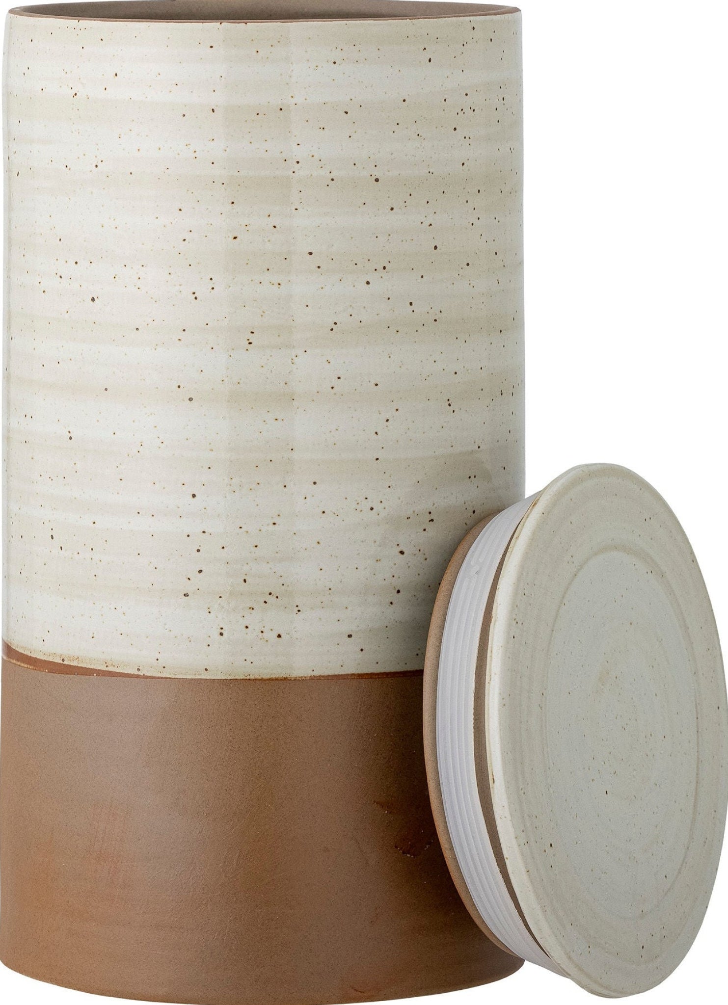 Bloomingville Okan Jar w/Lid, Brown, Stoneware