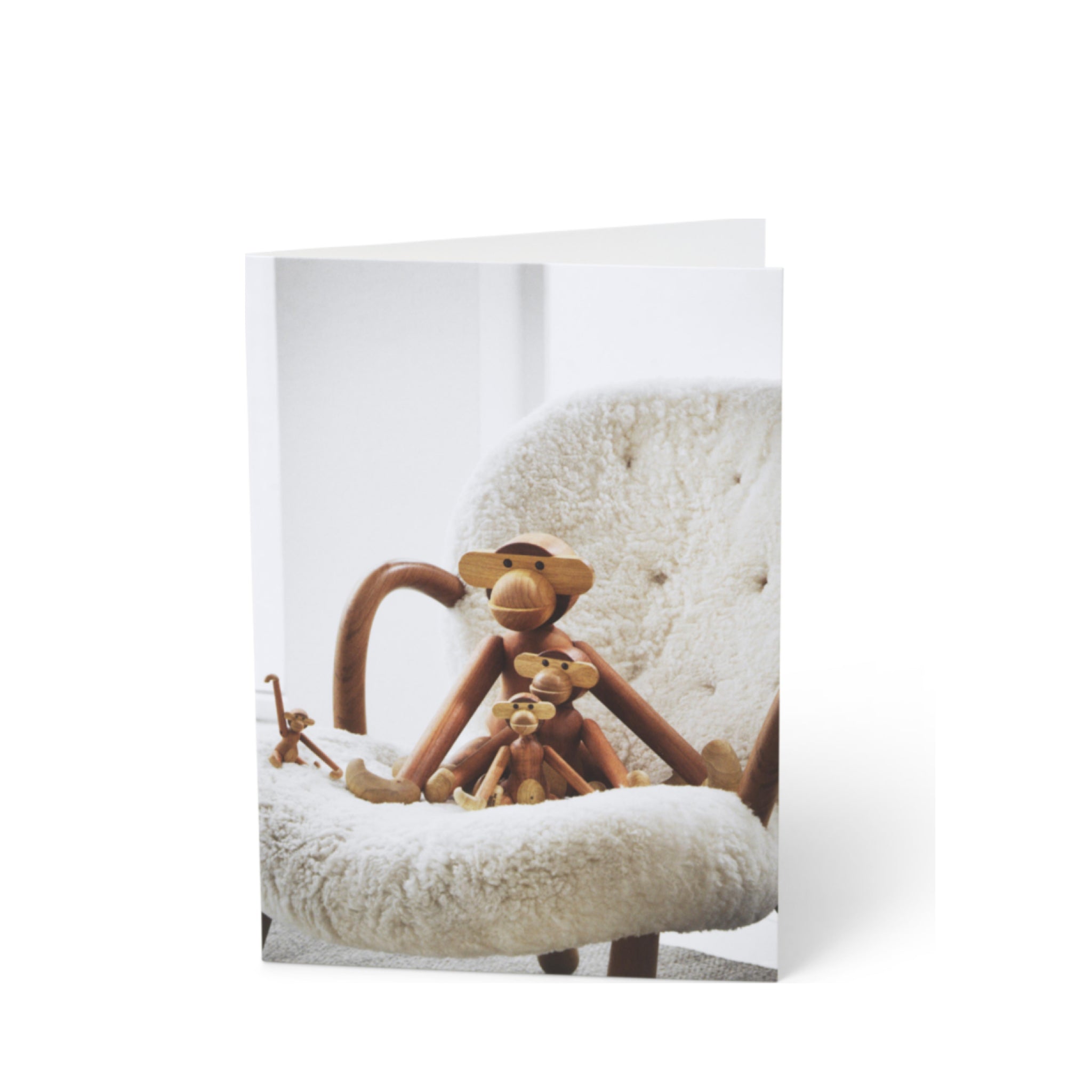 Kay Bojesen Card A6 Monkeys Four Sizes Teak/Limba 1 Piece