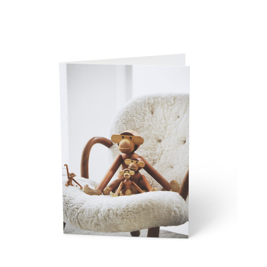 Kay Bojesen Card A6 Monkeys Four Sizes Teak/Limba 1 Piece
