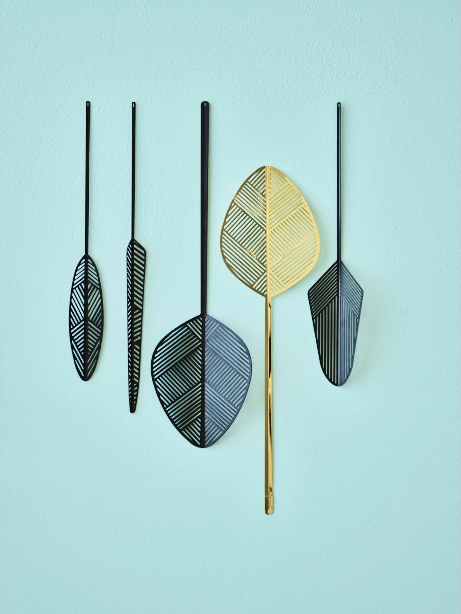 Lucie Kaas Leaflike Metal Sheet Silva Black, 41cm