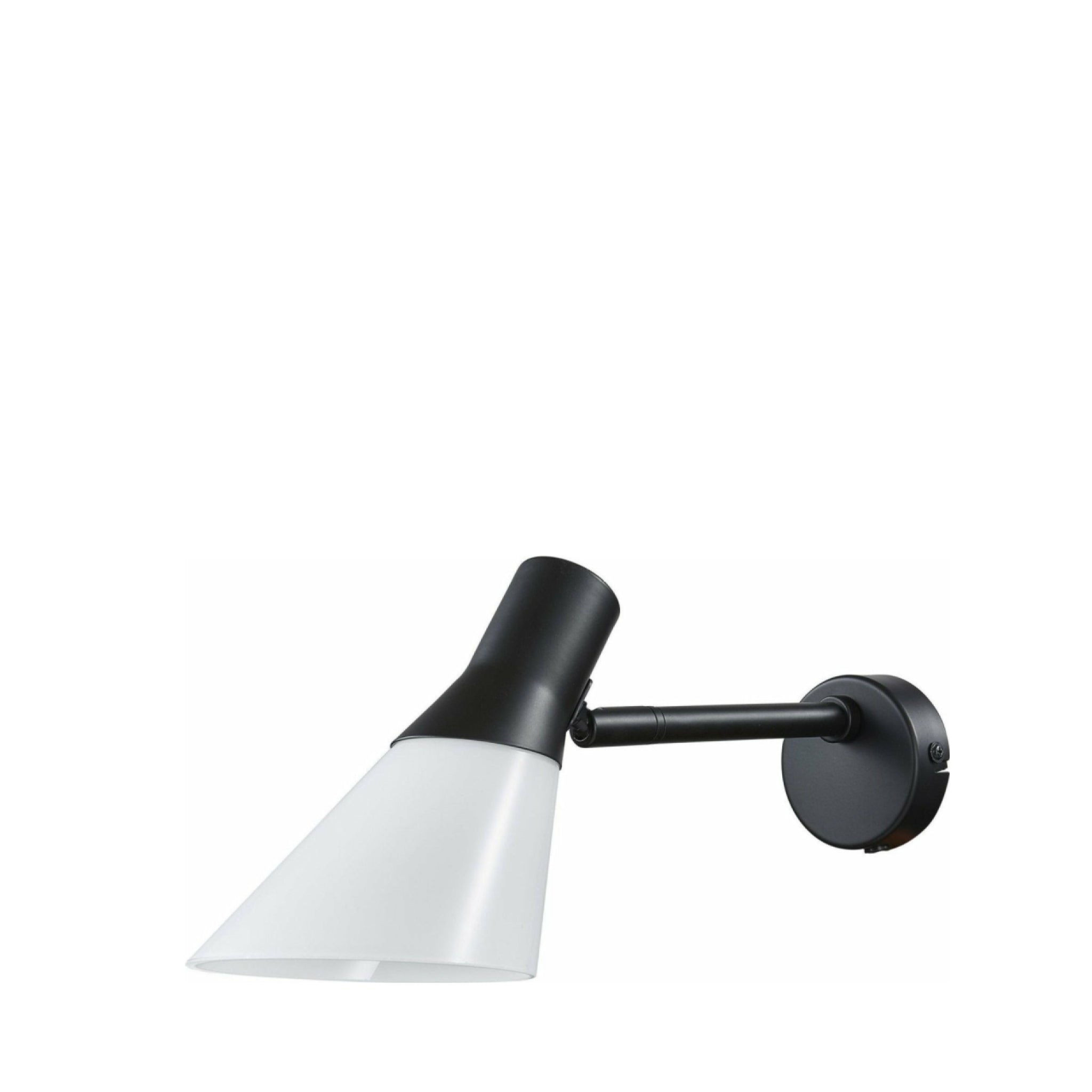 Dyberg Larsen Gent Wall Lamp, Opal/Matt Black