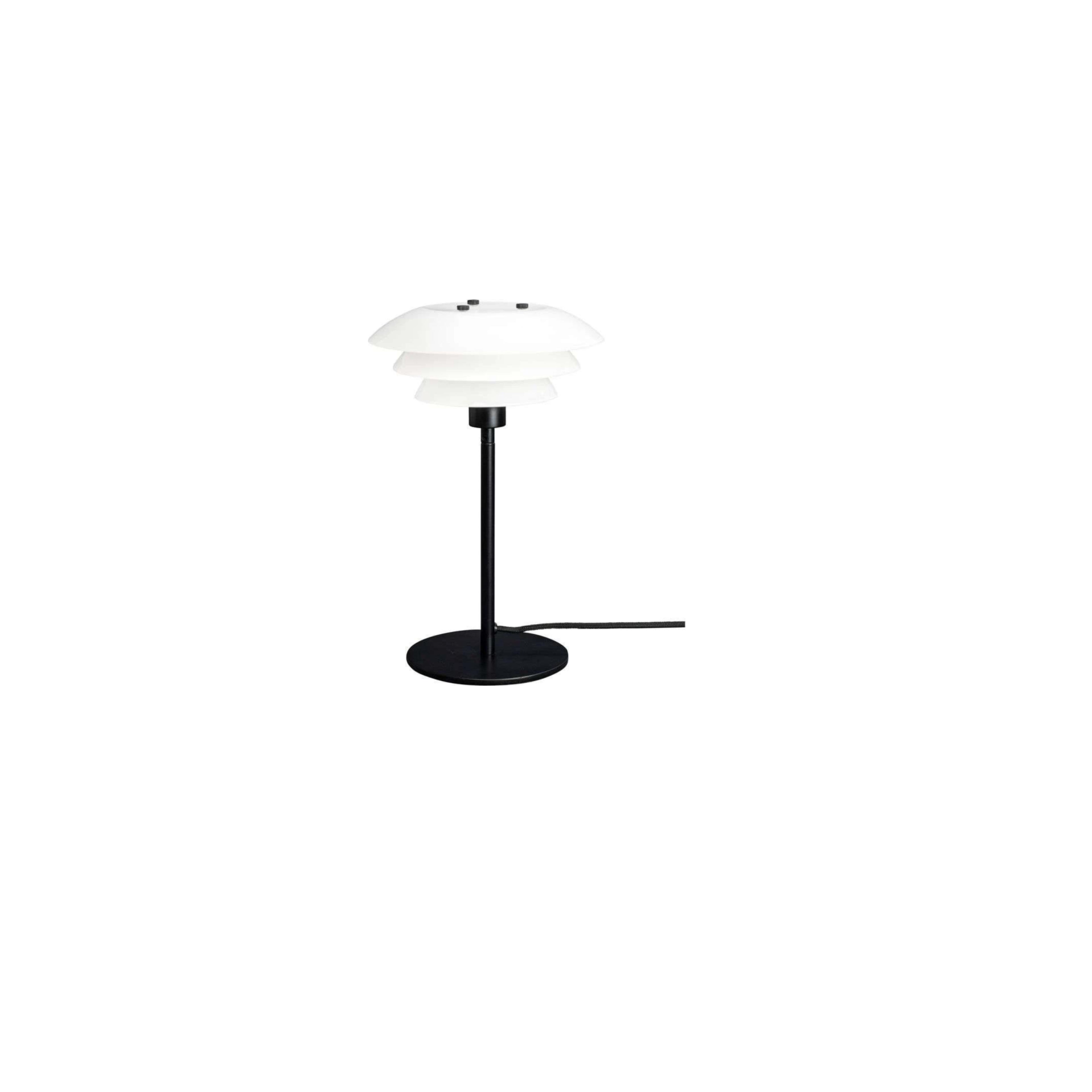 Dyberg Larsen DL20 Table Lamp, Opal/Matt Black