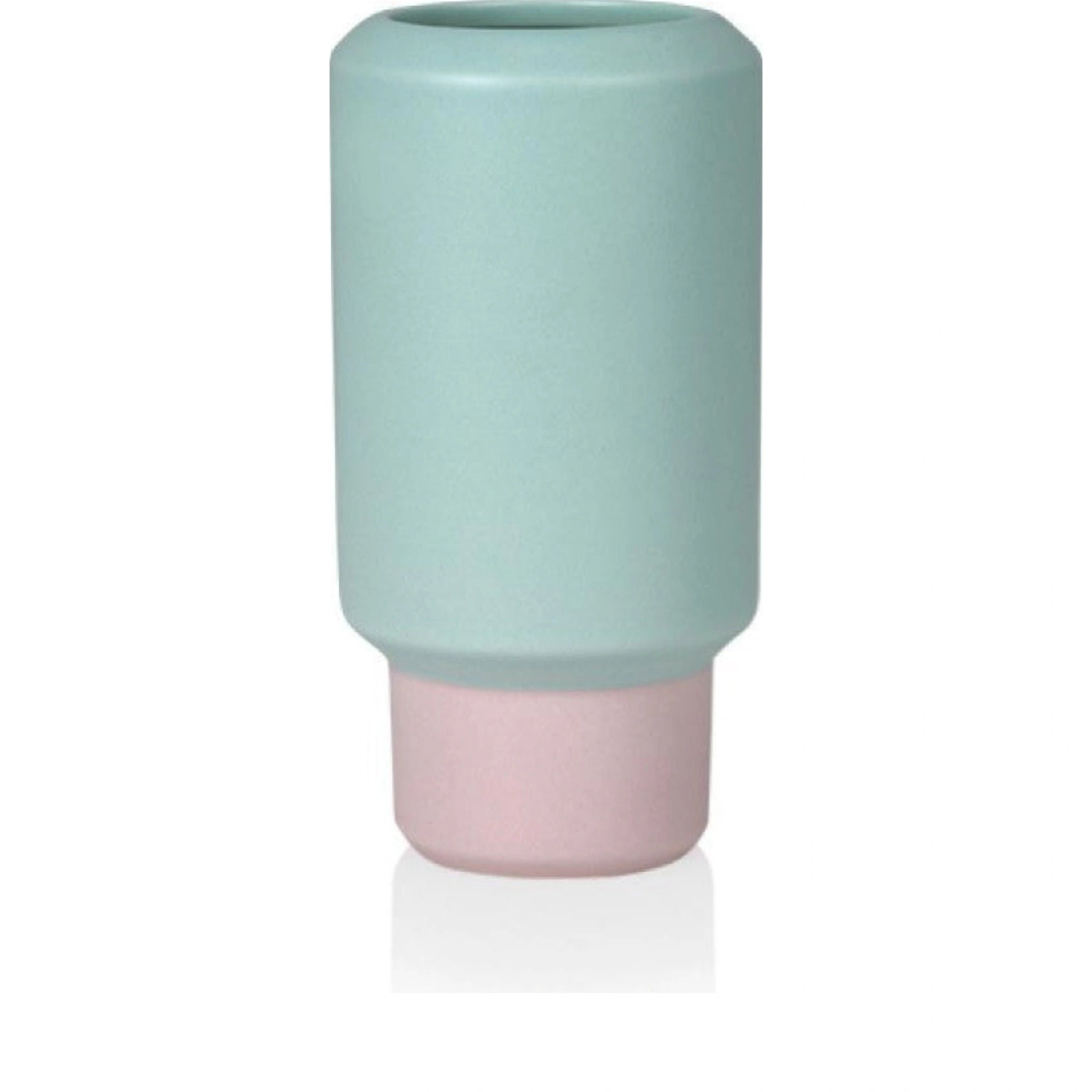 Lucie Kaas Fumario Vase Pink/Mint, 16,5cm