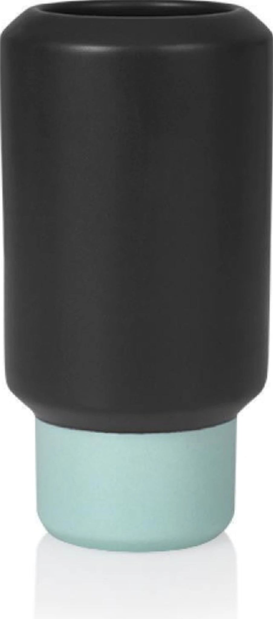 Lucie Kaas Fumario Vase Black/Mint, 16,5cm