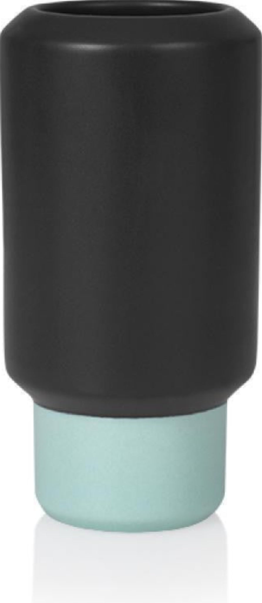 Lucie Kaas Fumario Vase Black/Mint, 16,5cm