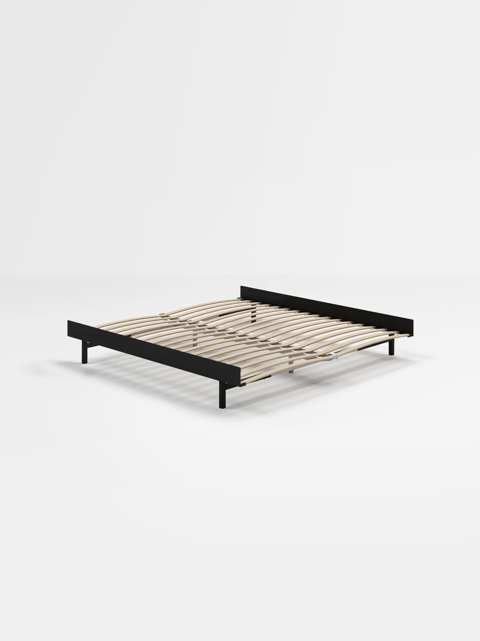 Moebe Bed, 180 Cm, Slats, Black