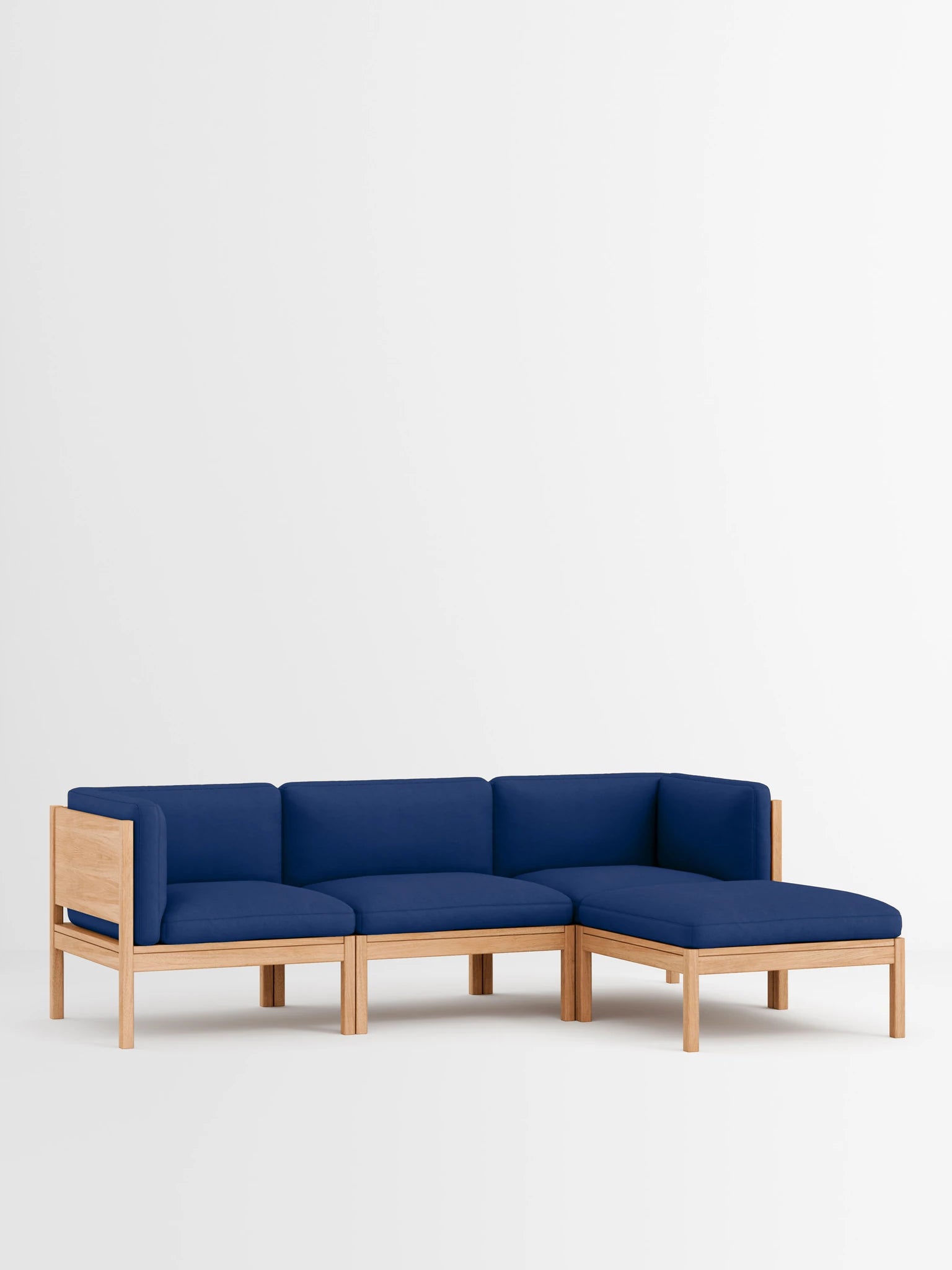 Moebe Modular Sofa Set, 3 Seater Sofa With Sides + Chaise Longue, Field 763 (fsc Mix Credit)