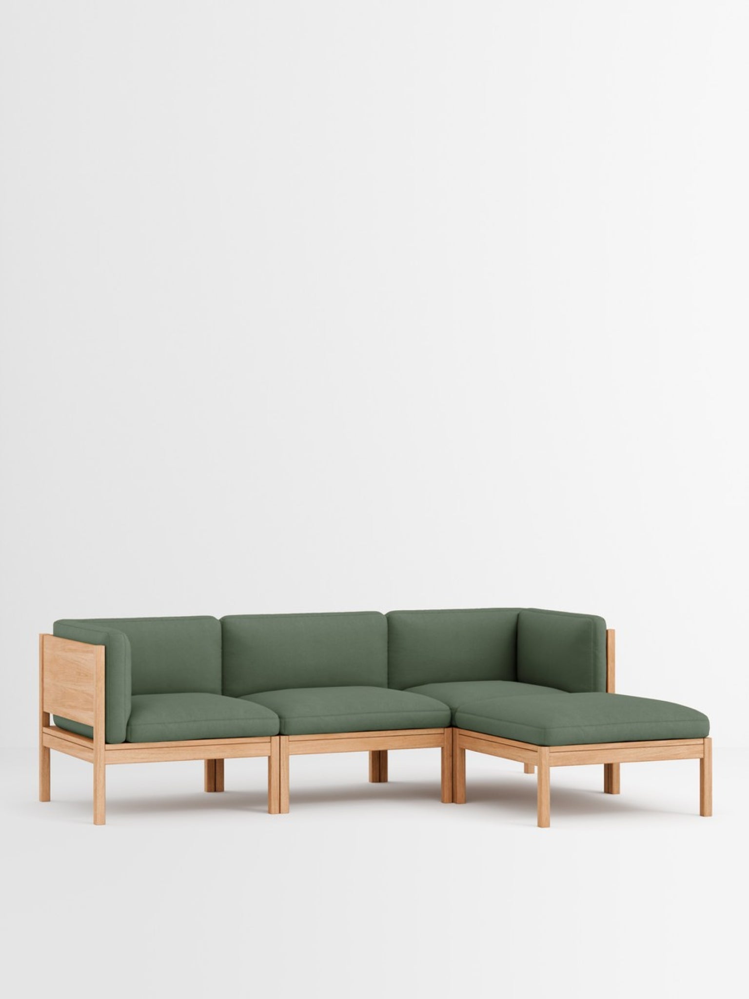 Moebe Modular Sofa Set, 3 Seater Sofa With Sides + Chaise Longue, Field 943 (fsc Mix Credit)