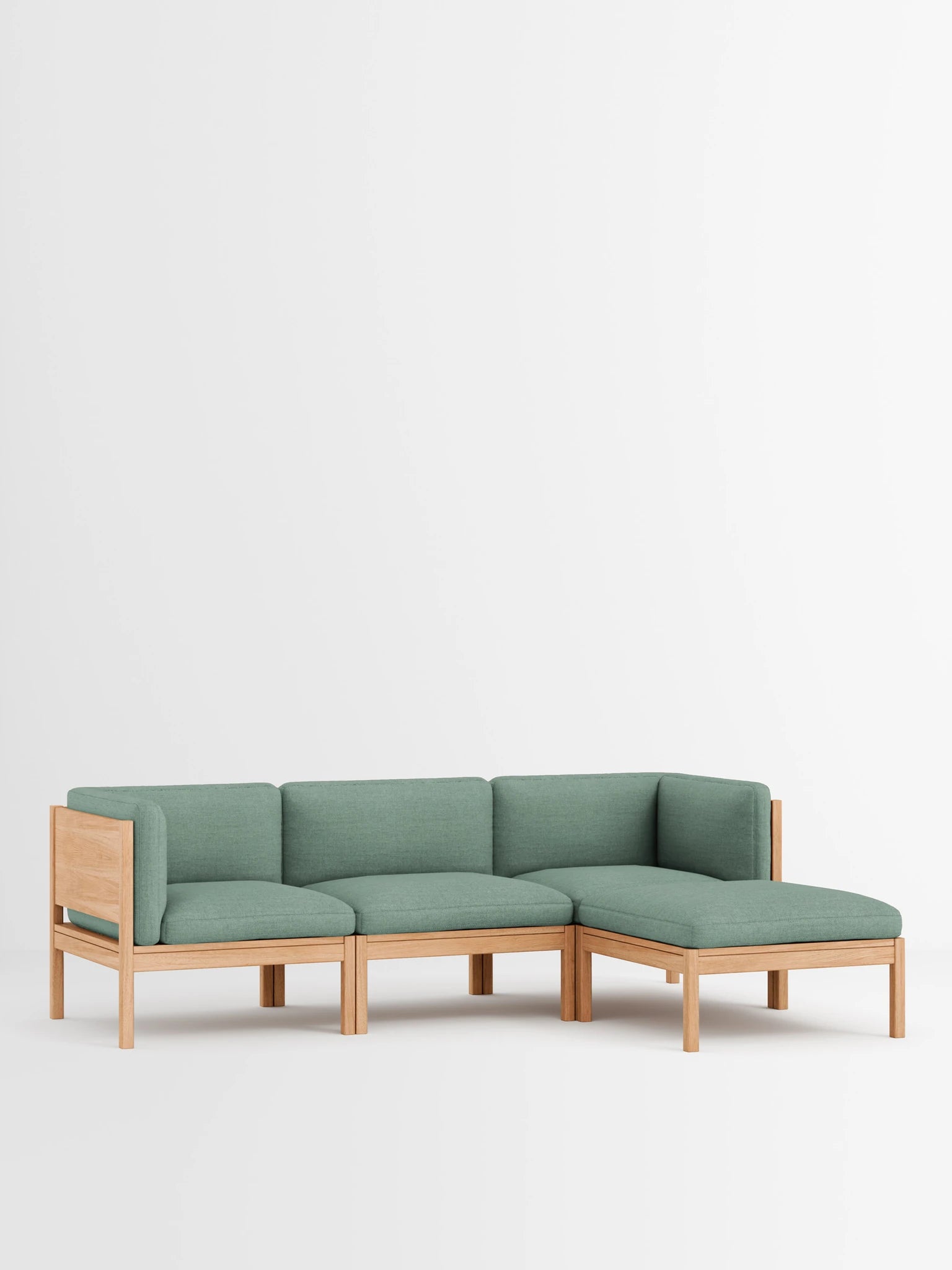 Moebe Modular Sofa Set, 3 Seater Sofa With Sides + Chaise Longue, Re-wool 868 (fsc Mix Credit)