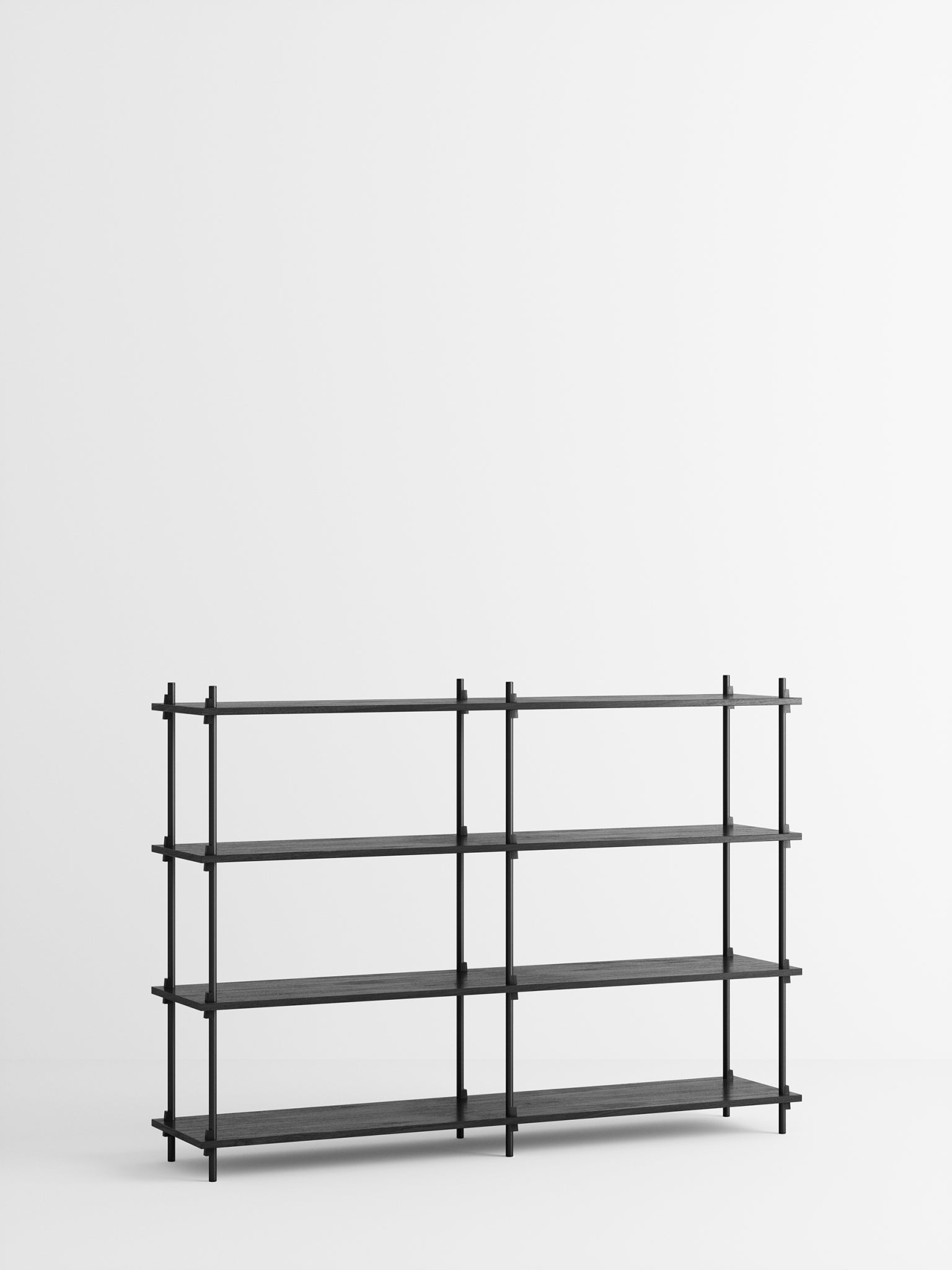 Moebe Shelving Set S.115.2.b, Black Shelves, Black Legs (fsc Mix Credit)