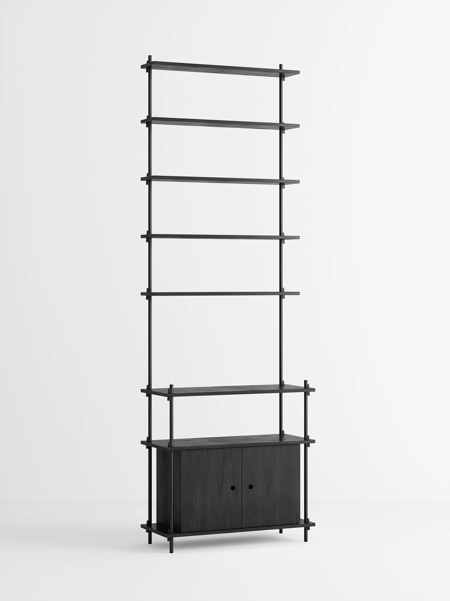 Moebe Shelving Set S.255.1.c, Black Shelves, Black Legs (fsc Mix Credit)