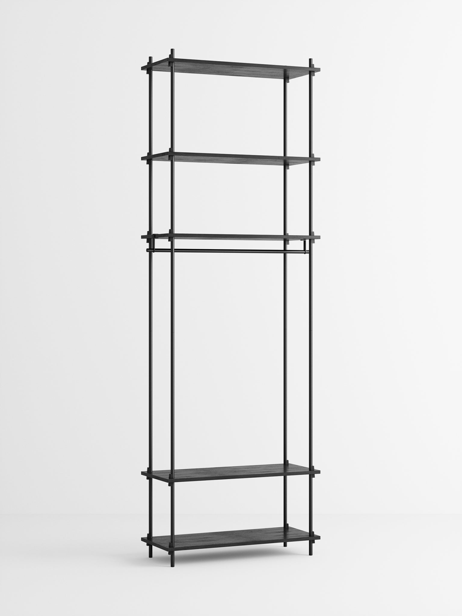 Moebe Shelving Set S.255.1.f, Black Shelves, Black Legs (fsc Mix Credit)