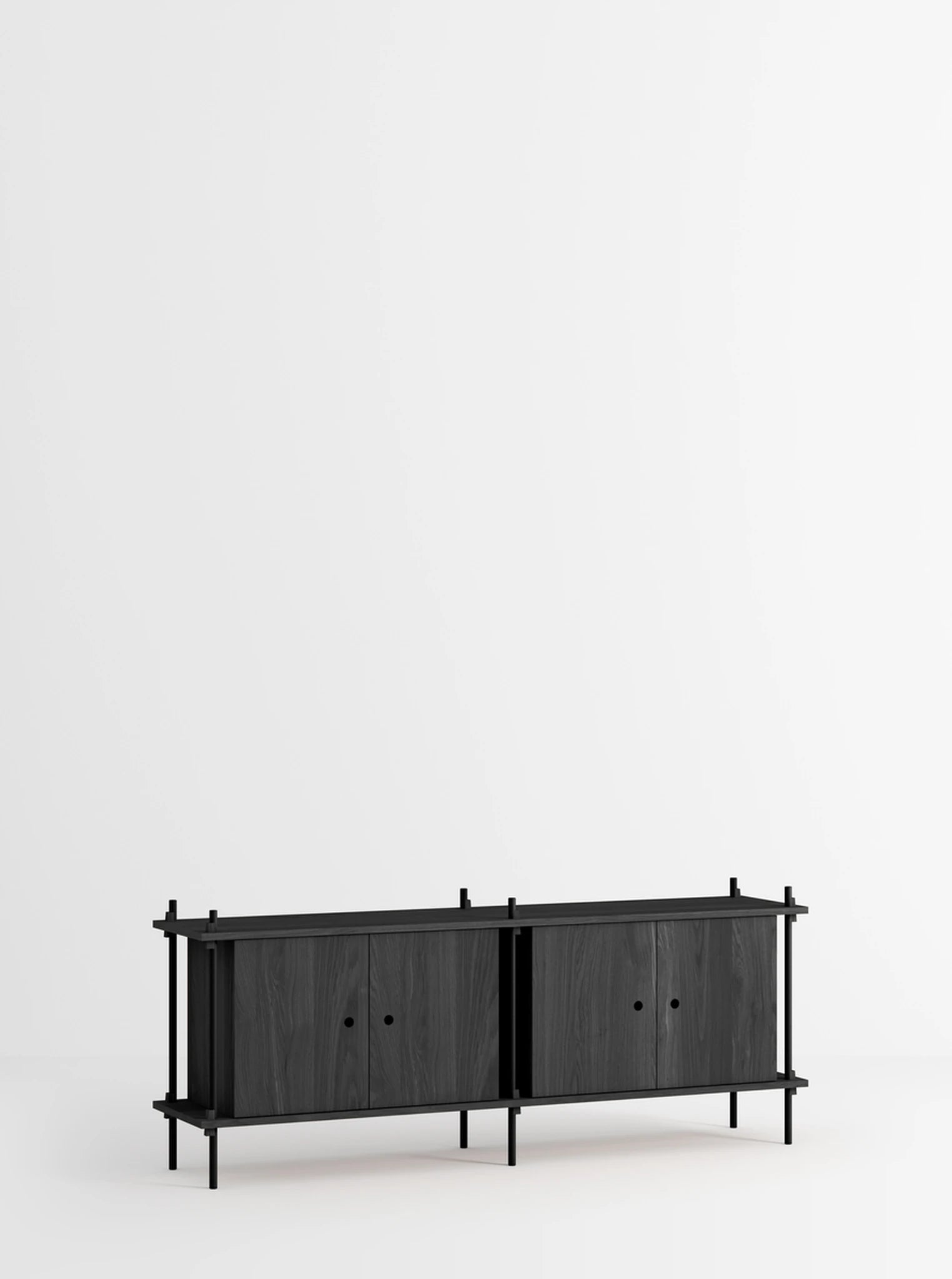 Moebe Shelving Set S.65.2.d, Black Shelves, Black Legs (fsc Mix Credit)