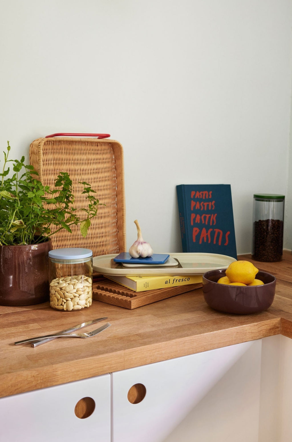 Hübsch Splint Tray Red/Natural