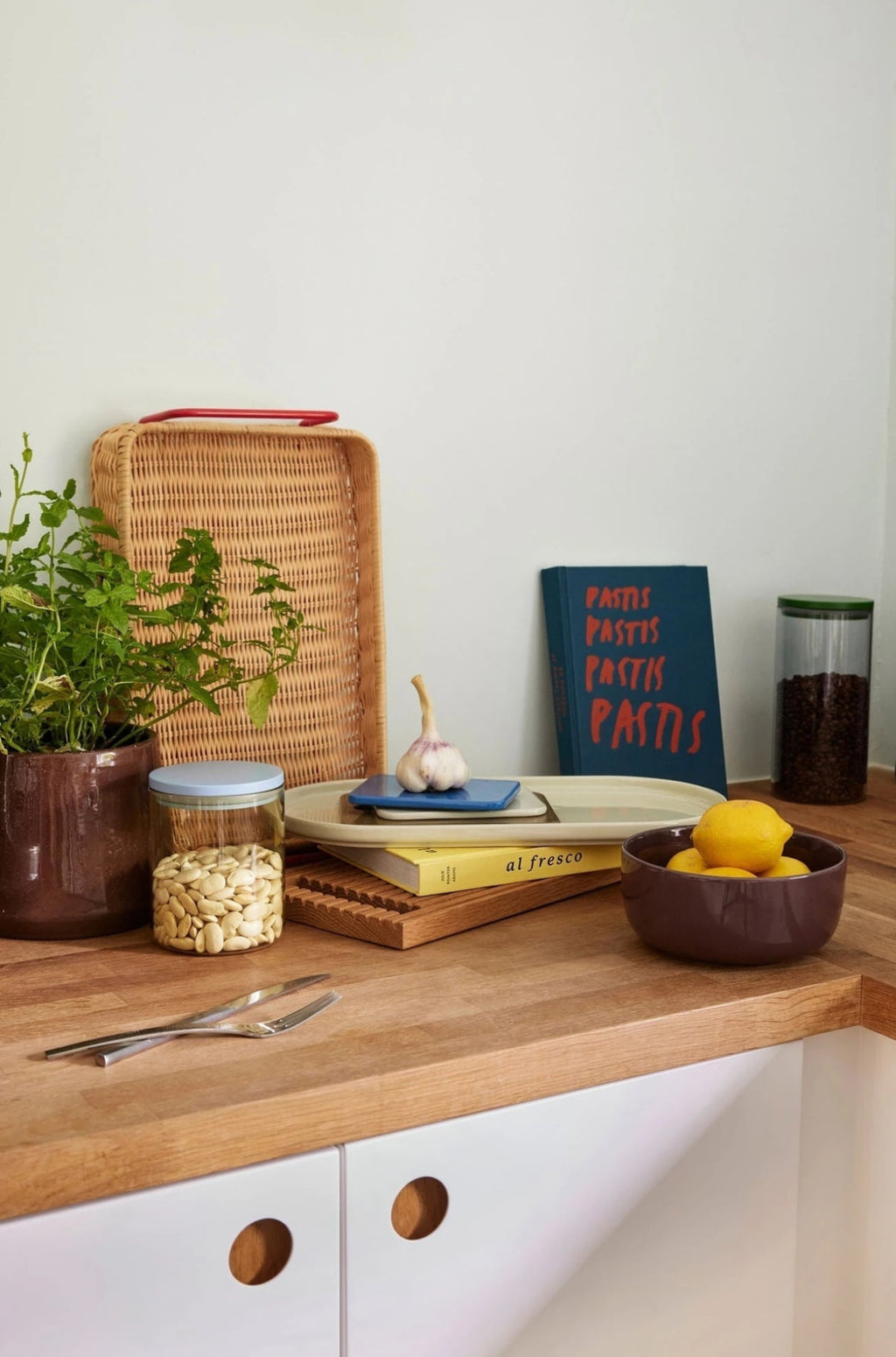 Hübsch Splint Tray Red/Natural