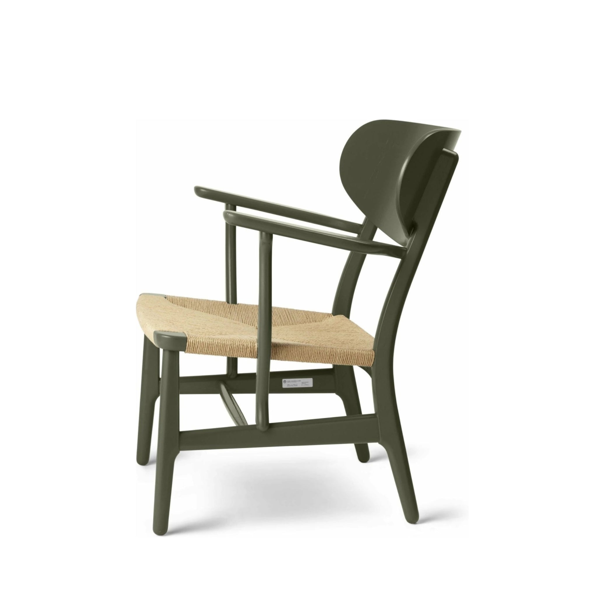 Carl Hansen CH22 Lounge Chair Oak, Seaweed Green/Natural Cord