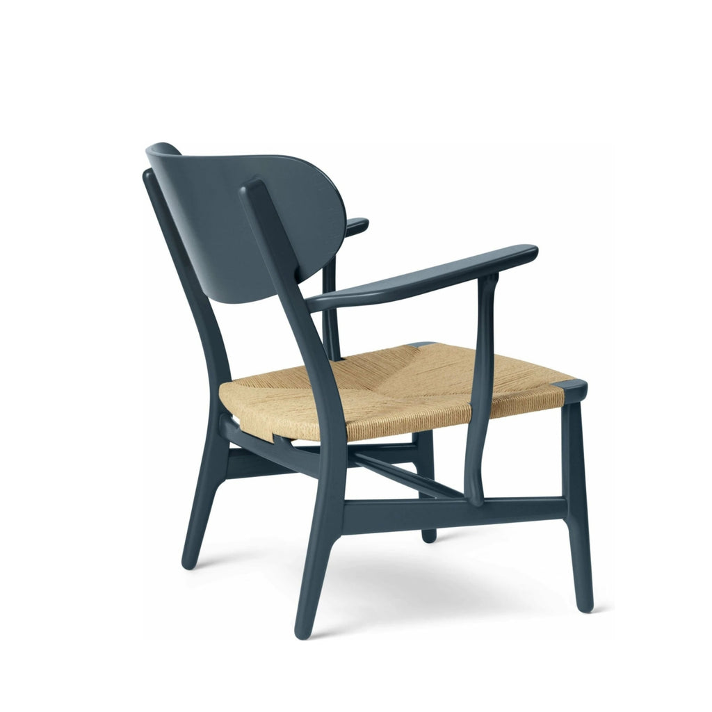 Carl Hansen CH22 Lounge Chair Oak, North Sea Blue/Natural Cord