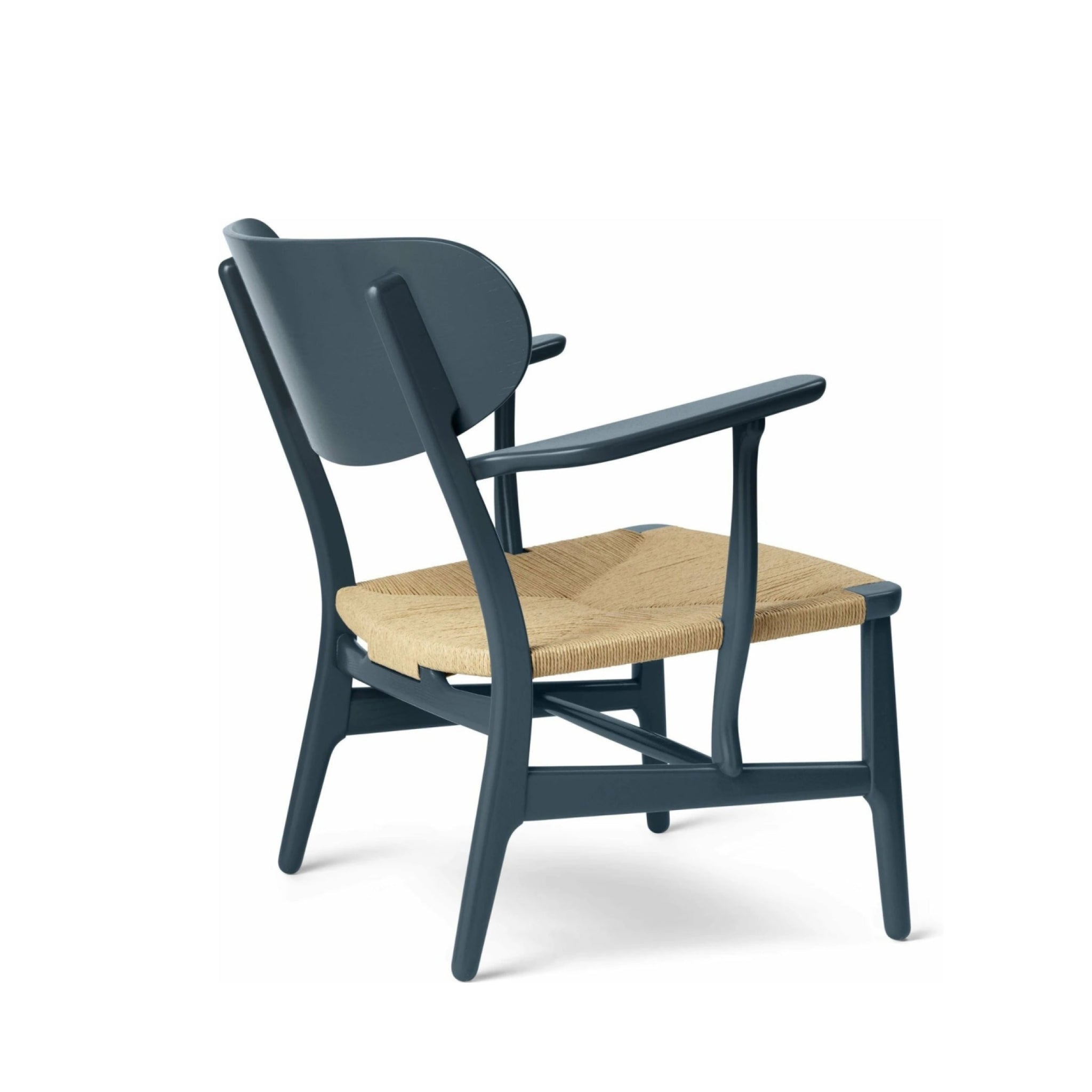 Carl Hansen CH22 Lounge Chair Oak, North Sea Blue/Natural Cord