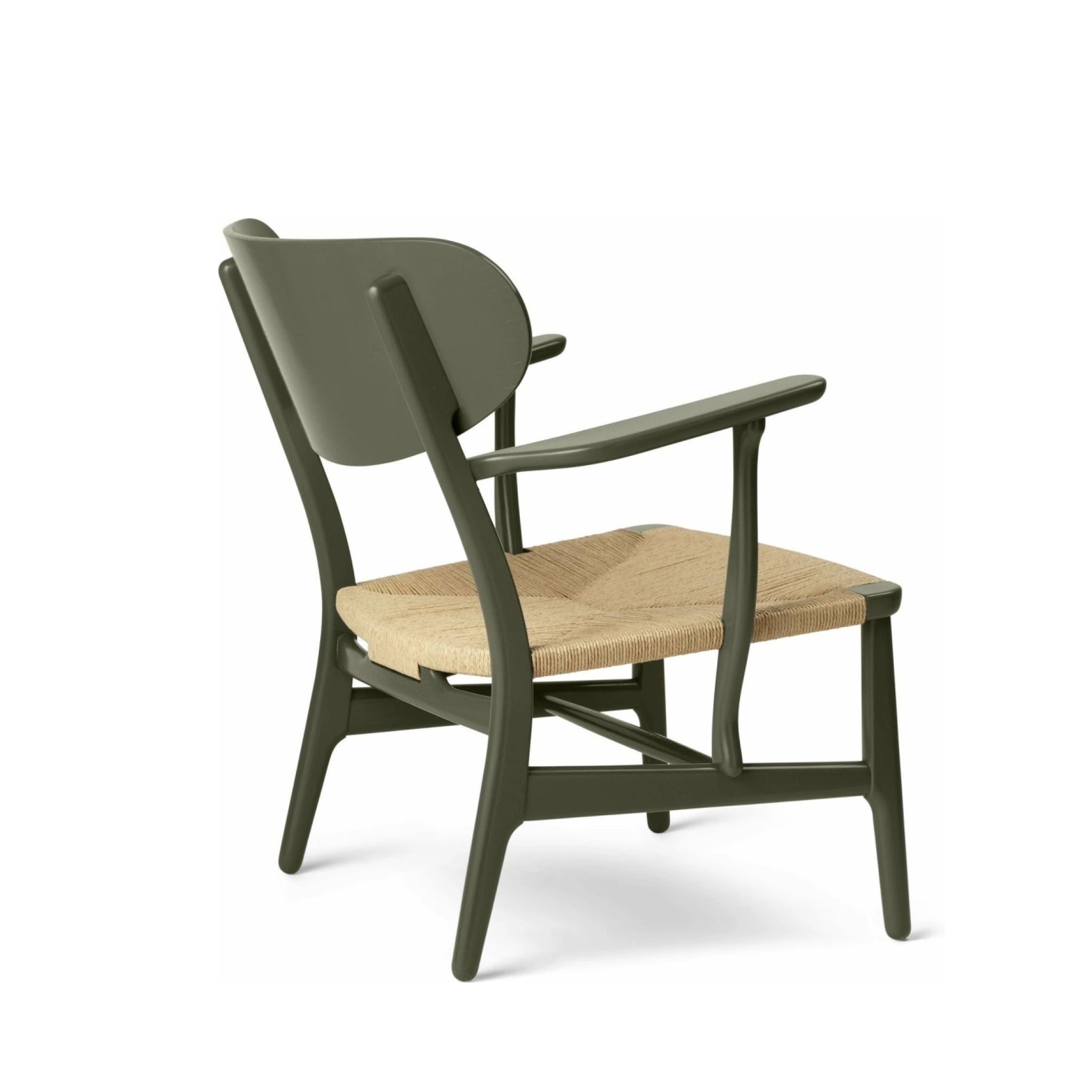 Carl Hansen CH22 Lounge Chair Oak, Seaweed Green/Natural Cord