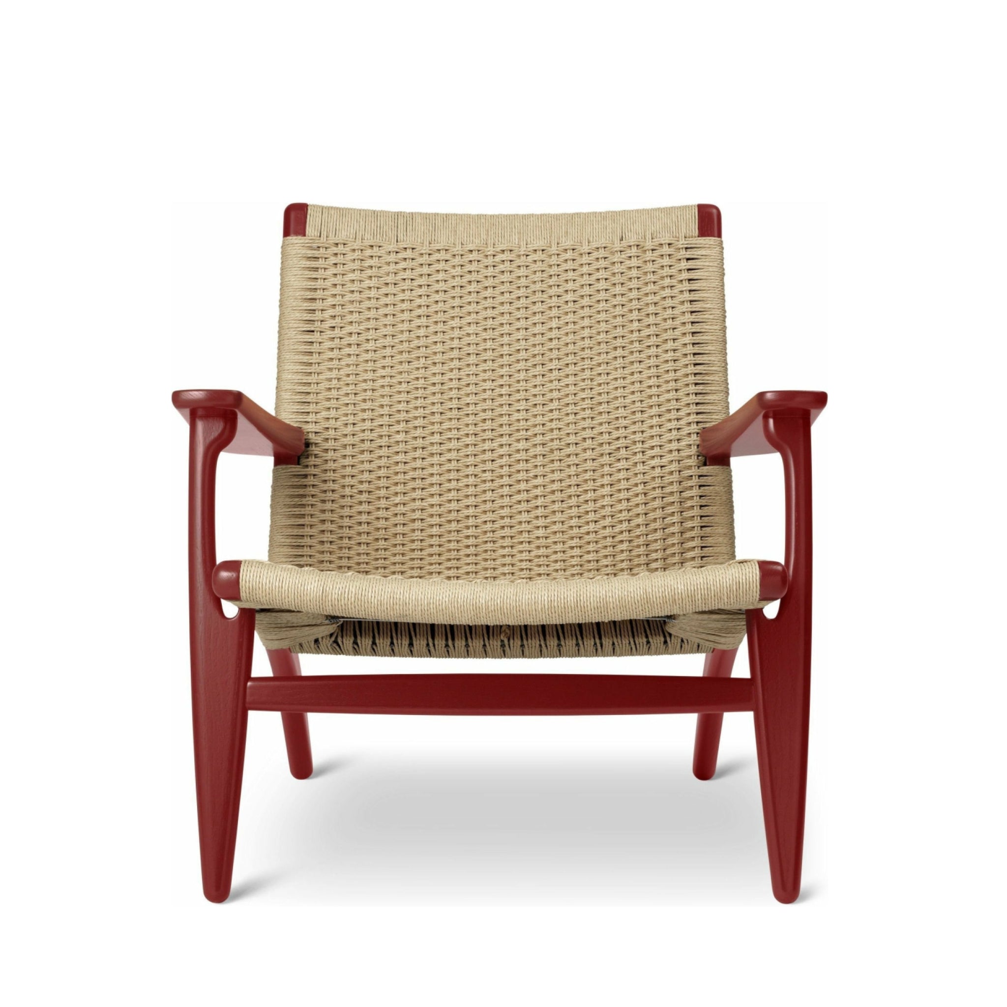 Carl Hansen CH25 Lounge Chair Oak, Falu Red/Natural Cord