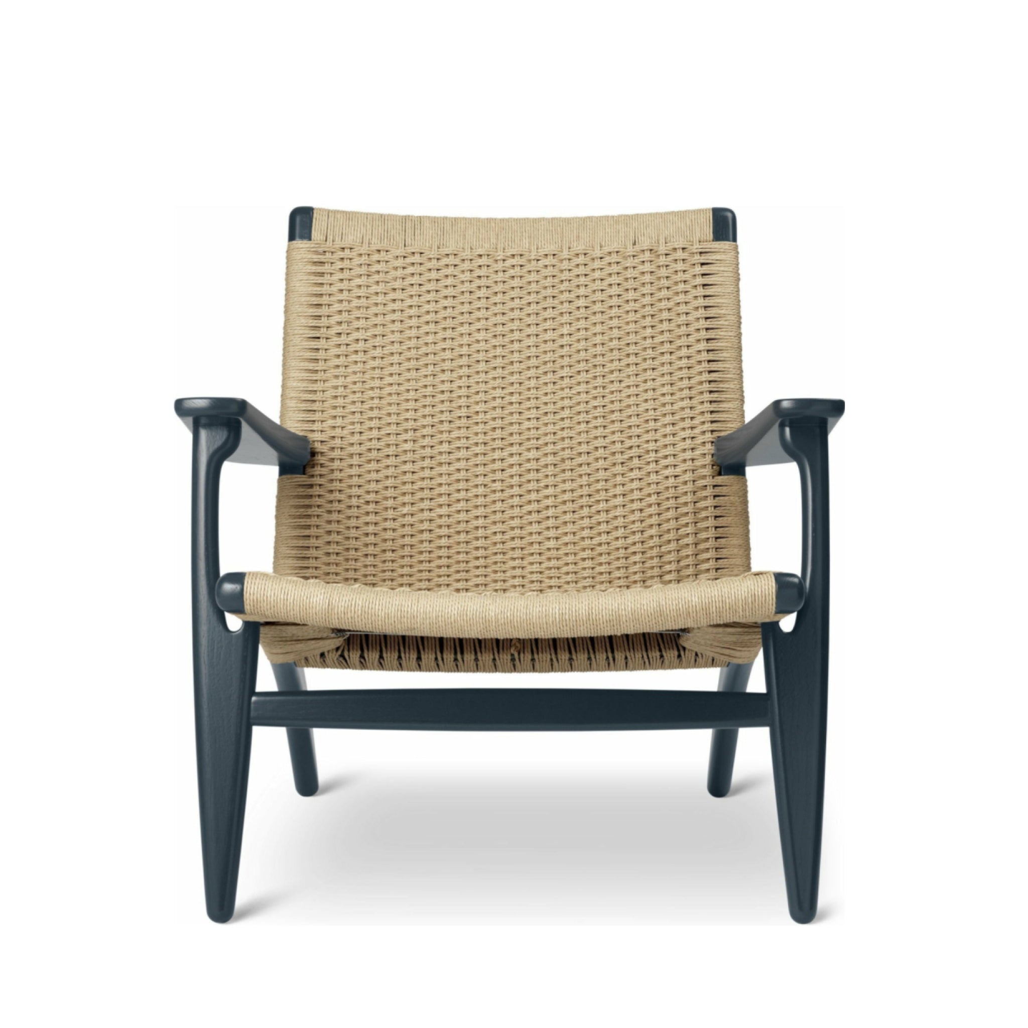 Carl Hansen CH25 Lounge Chair Oak, North Sea Blue/Natural Cord