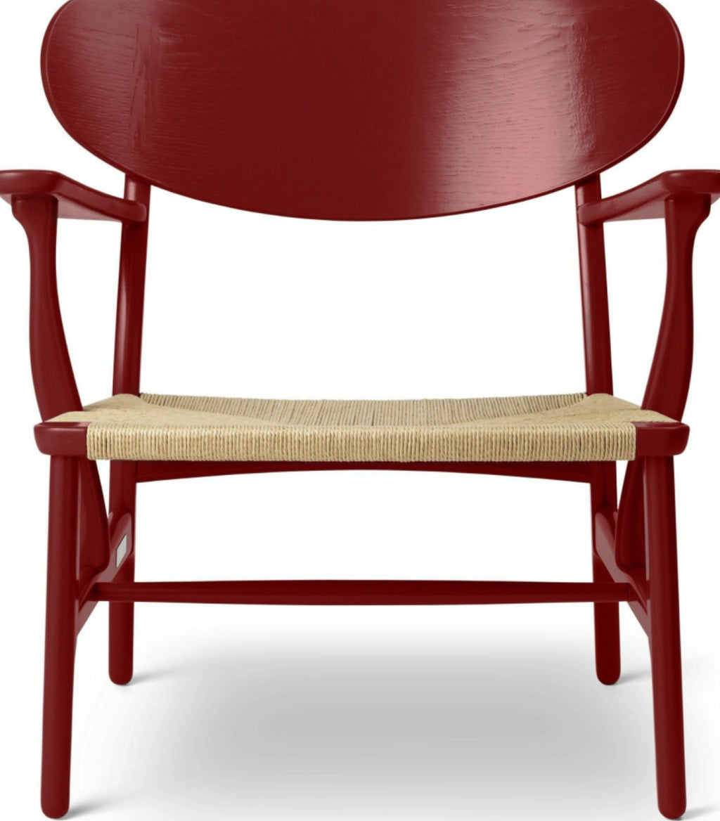 Carl Hansen CH22 Lounge Chair Oak, Falu Red/Natural Cord