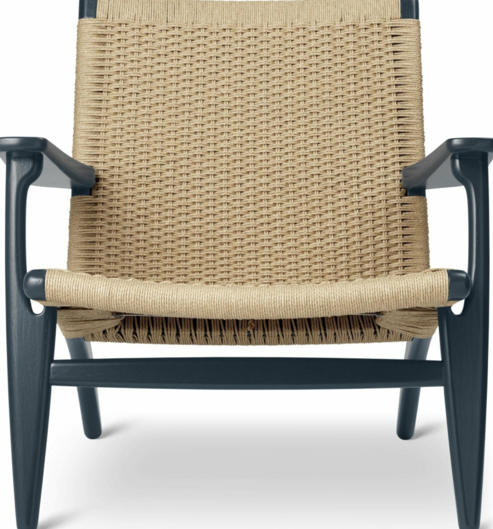 Carl Hansen CH25 Lounge Chair Oak, North Sea Blue/Natural Cord