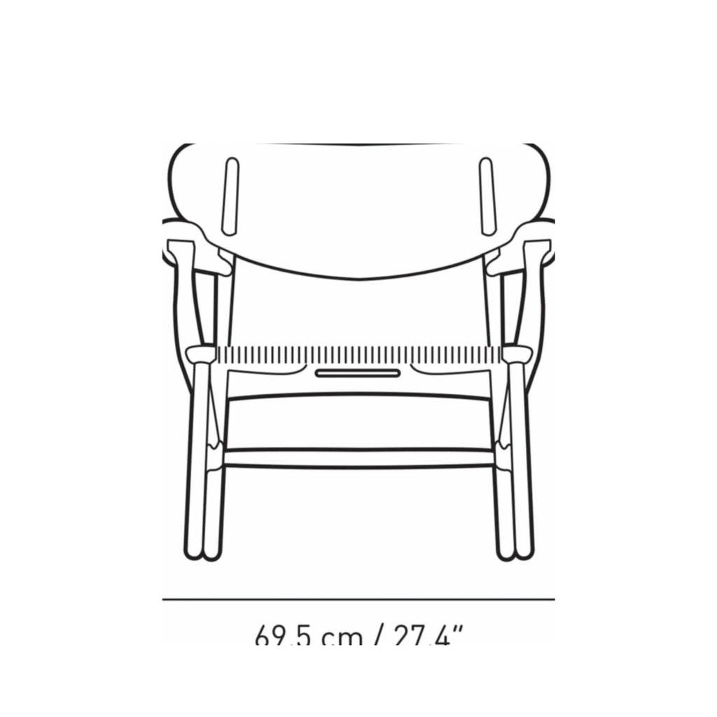 Carl Hansen CH22 Lounge Chair Oak, Seaweed Green/Natural Cord