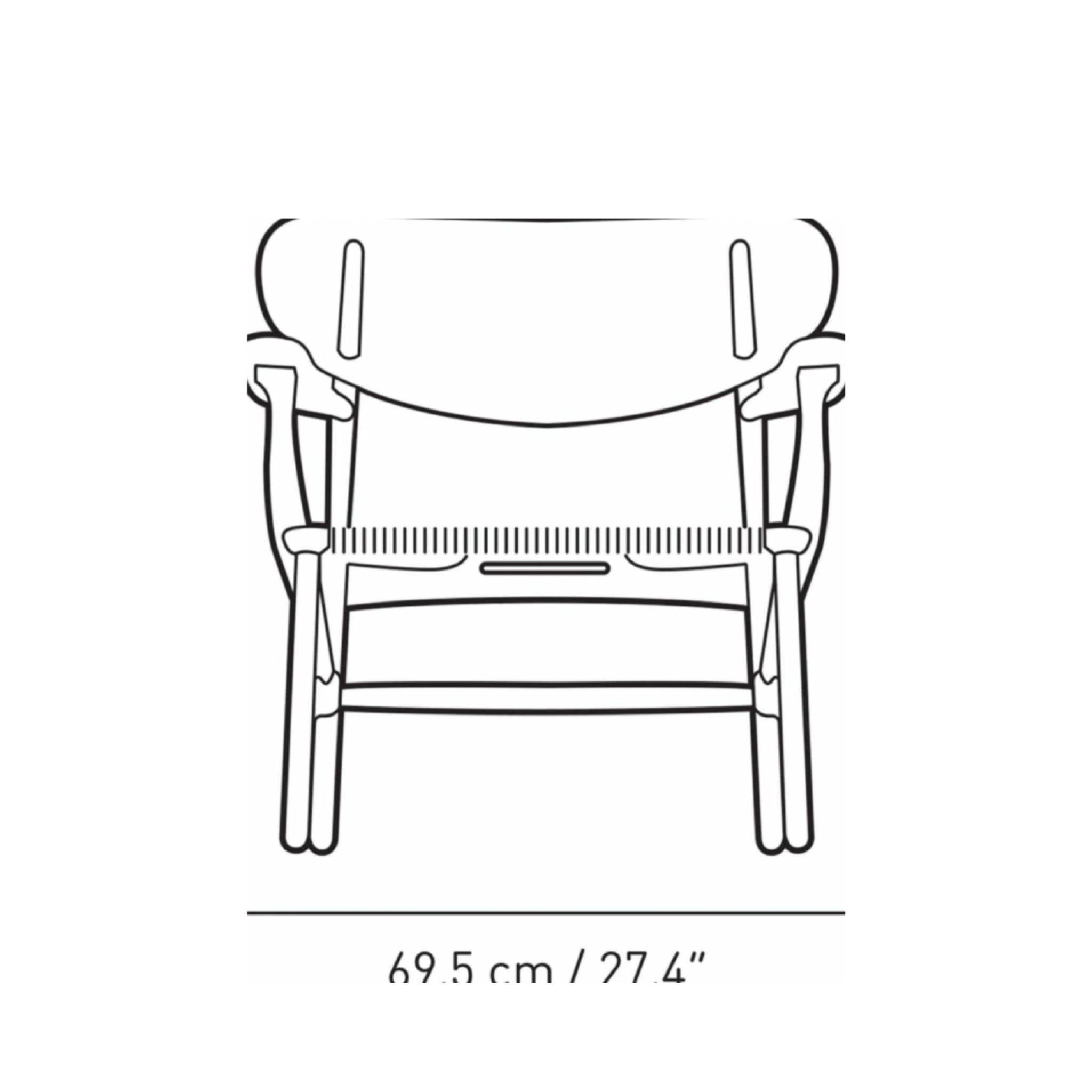 Carl Hansen CH22 Lounge Chair Oak, Seaweed Green/Natural Cord