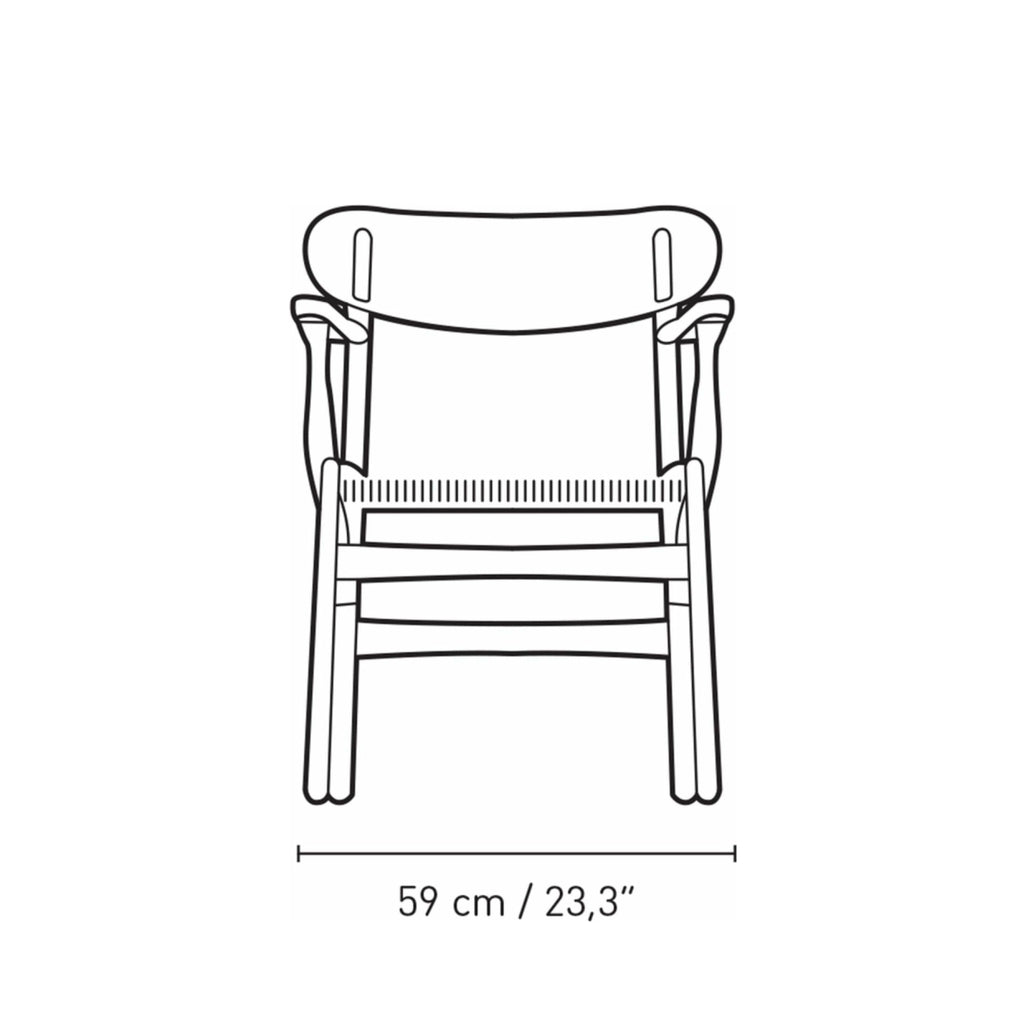 Carl Hansen CH26 Chair Oak, Falu Red/Natural Cord