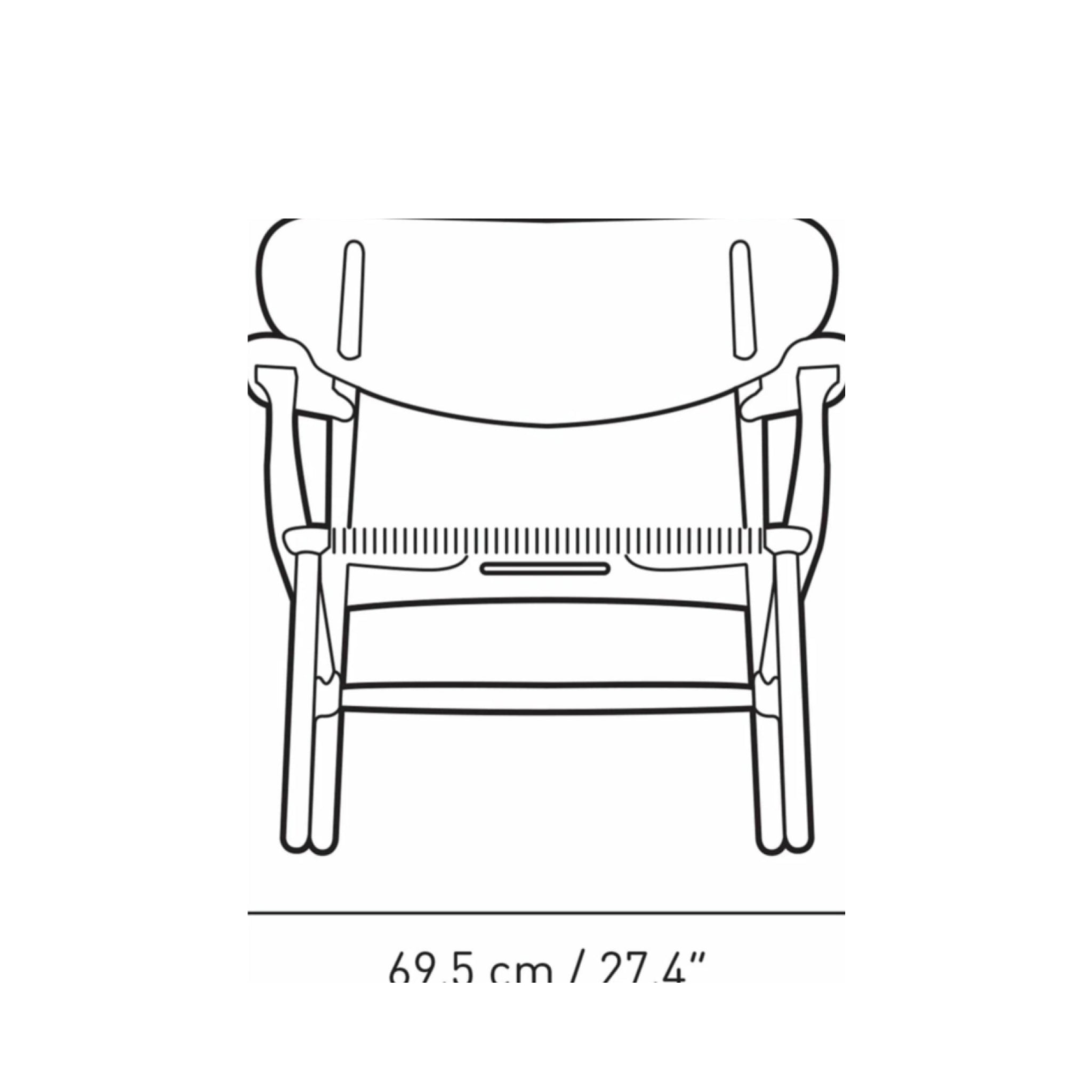 Carl Hansen CH22 Lounge Chair Oak, Falu Red/Natural Cord