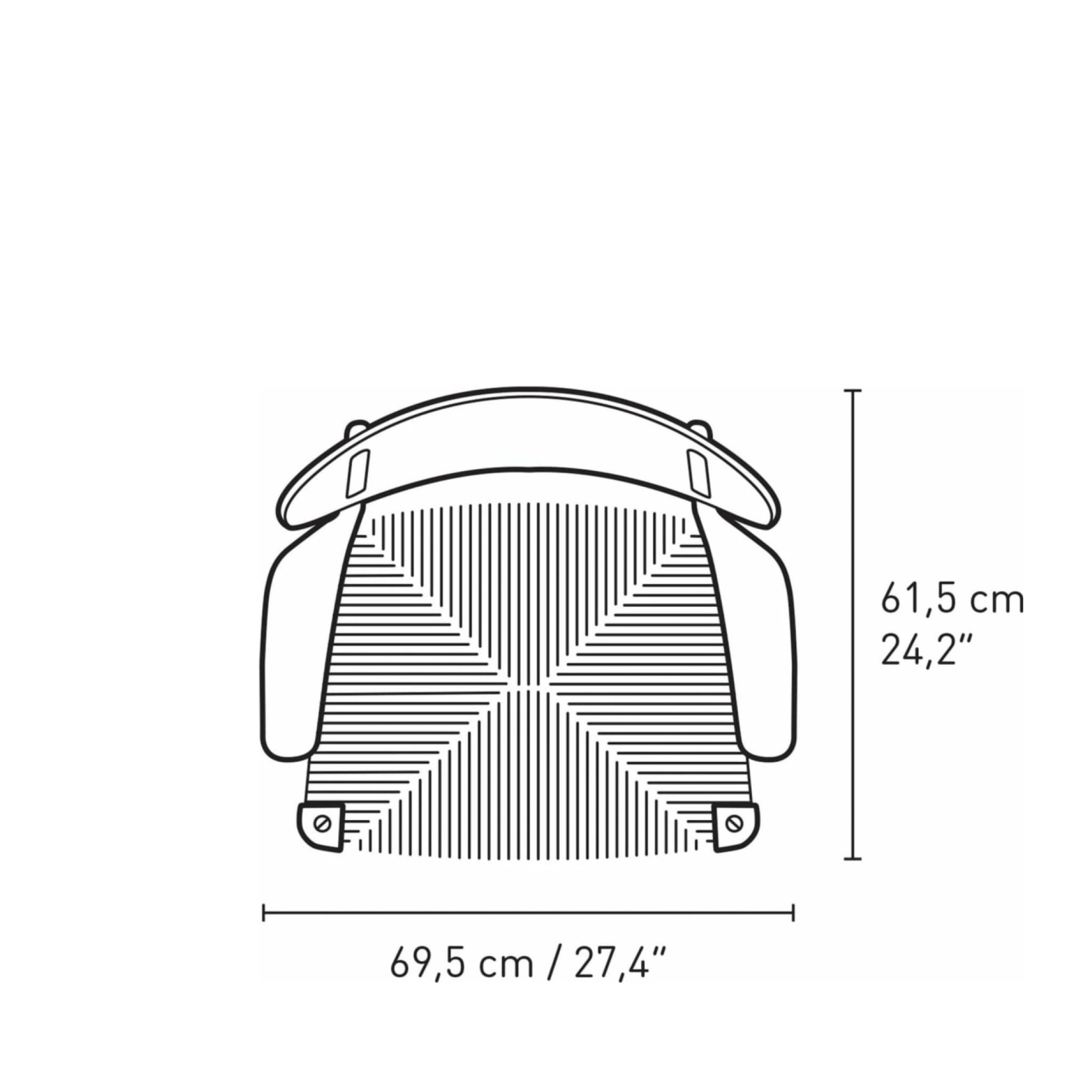 Carl Hansen CH22 Lounge Chair Oak, Falu Red/Natural Cord