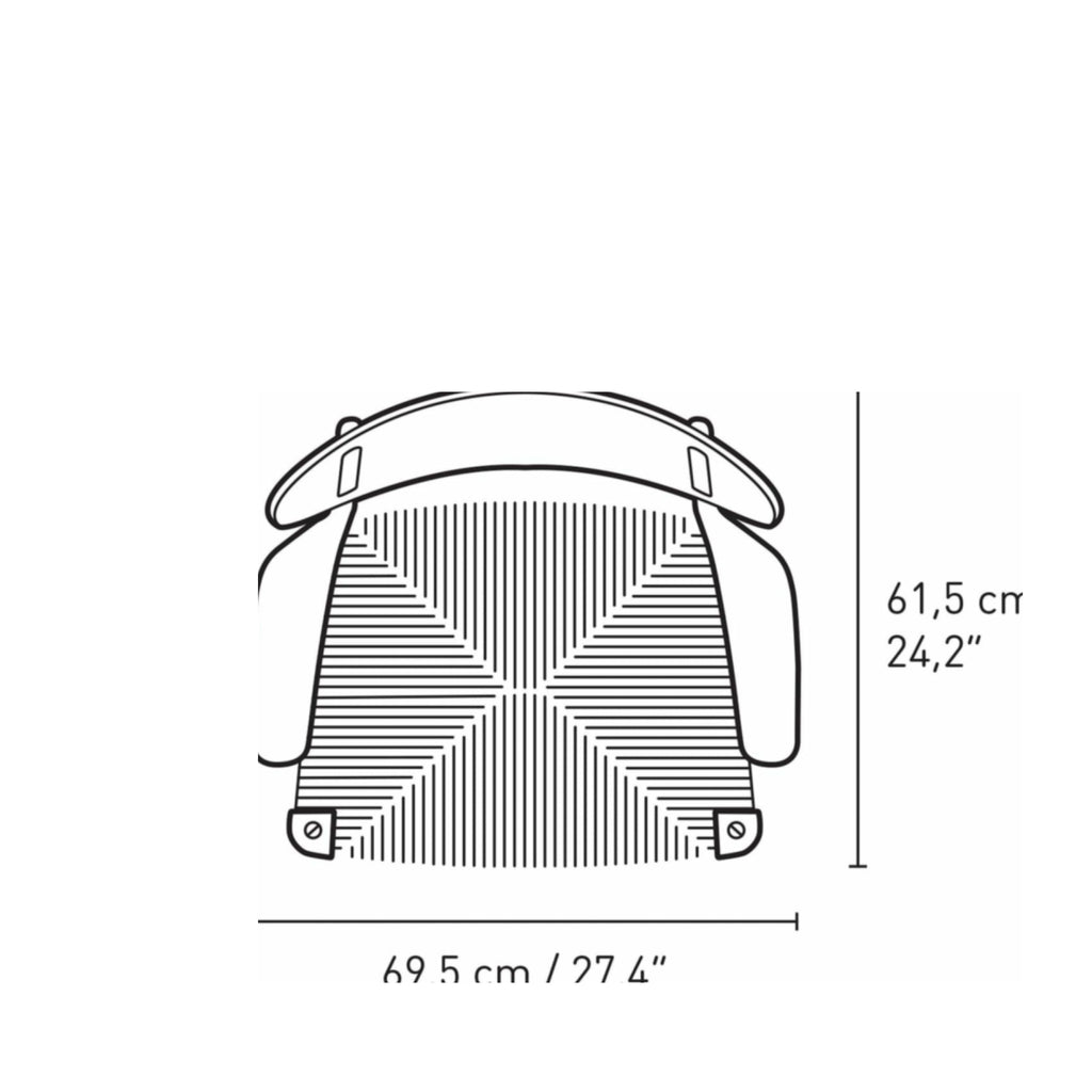 Carl Hansen CH22 Lounge Chair Oak, North Sea Blue/Natural Cord