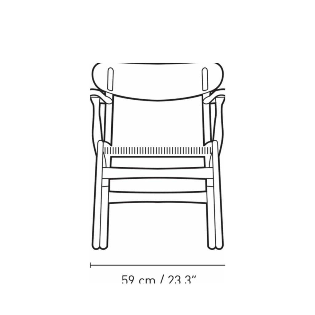 Carl Hansen CH26 Chair Oak, Falu Red/Natural Cord