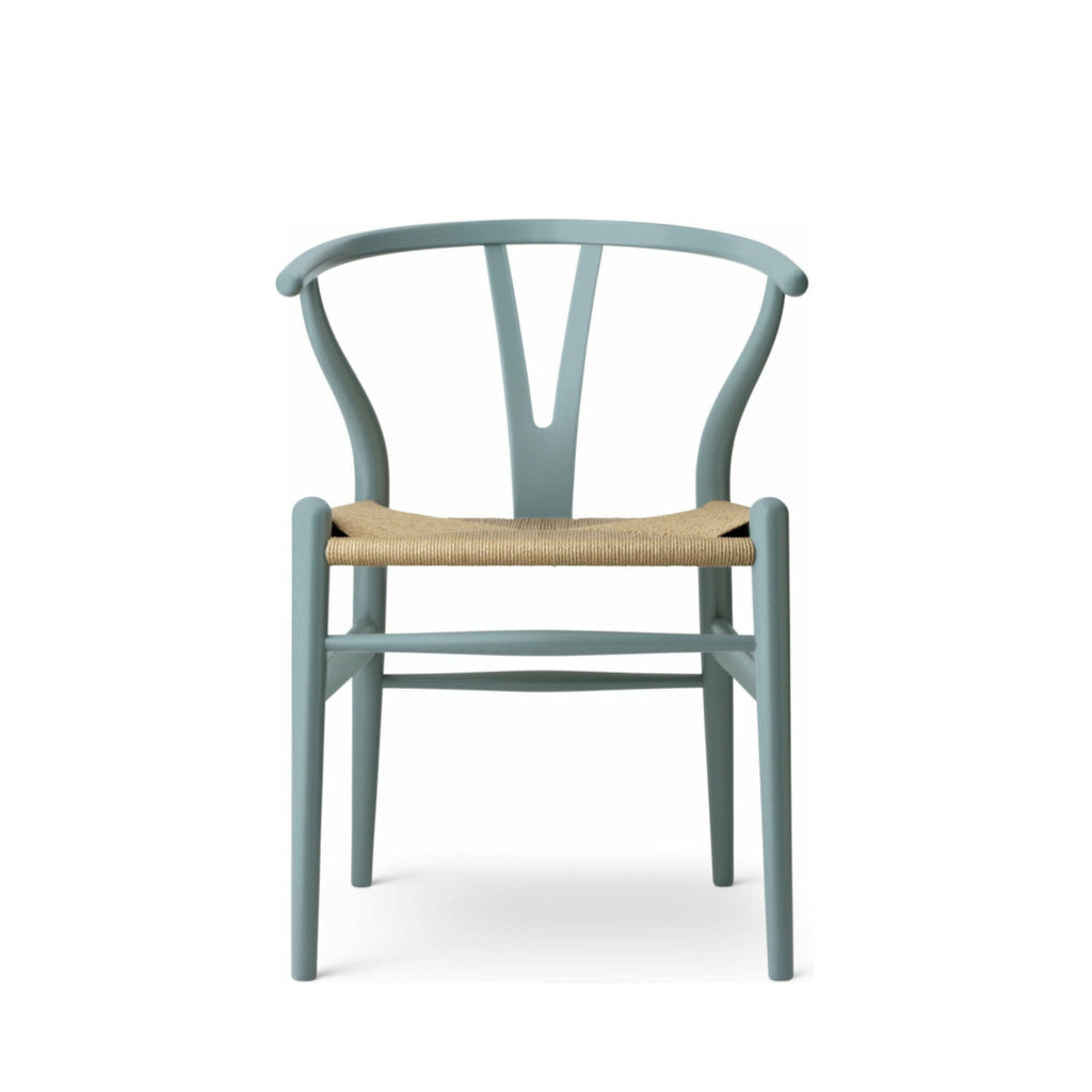 Carl Hansen CH24 Wishbone Chair Oak, Pewter Blue/Natural Cord Special Edition