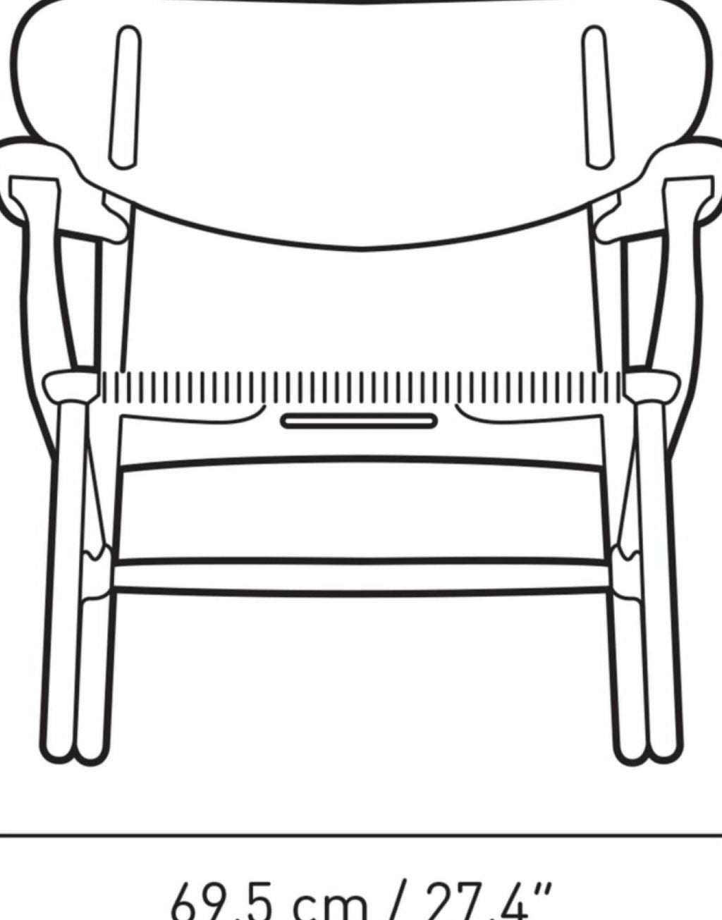 Carl Hansen CH22 Lounge Chair Oak, Falu Red/Natural Cord