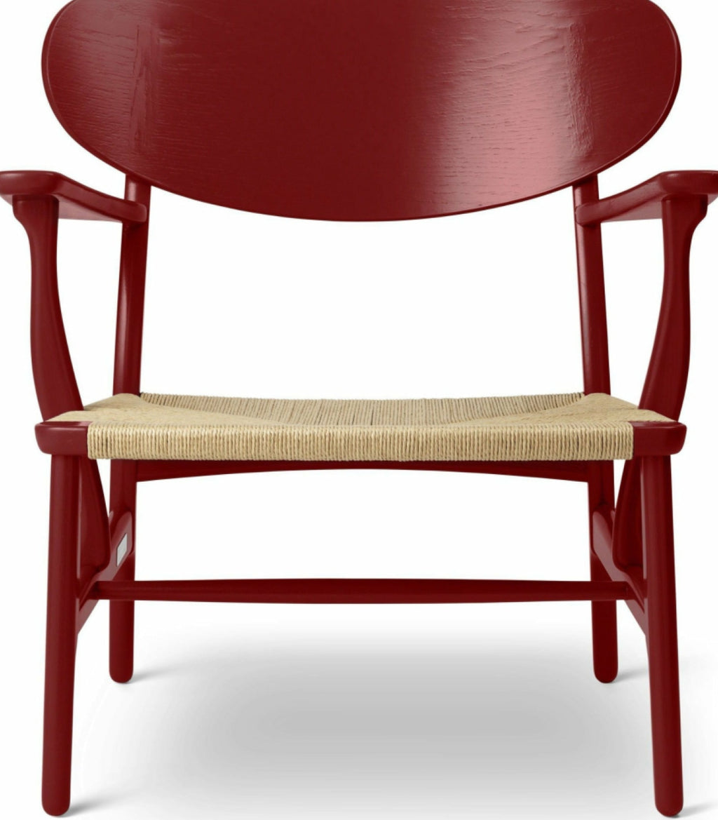 Carl Hansen CH22 Lounge Chair Oak, Falu Red/Natural Cord